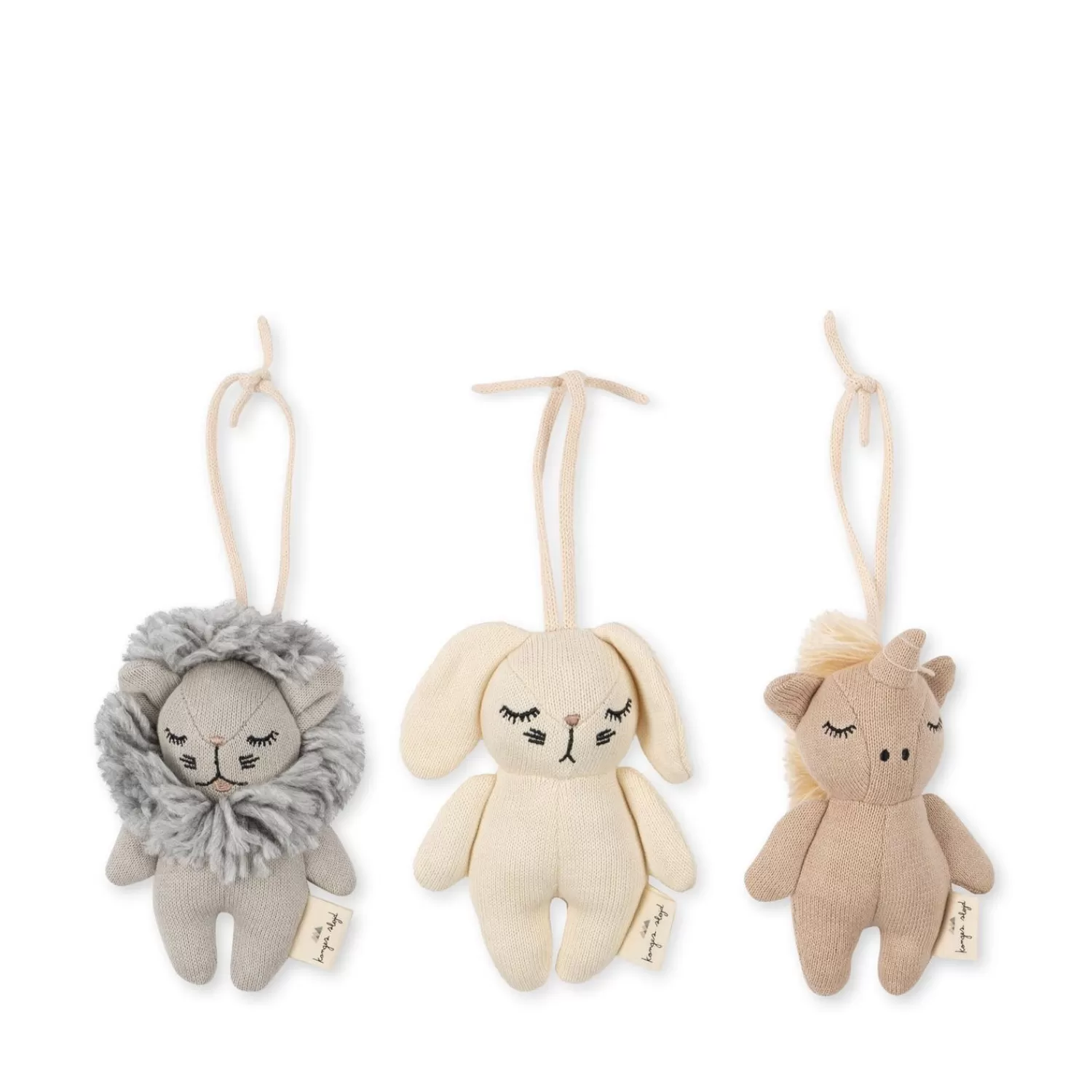 Konges Sløjd 3 Pak Aktivitetslegetøj - Lion/Rabbit/Unicorn