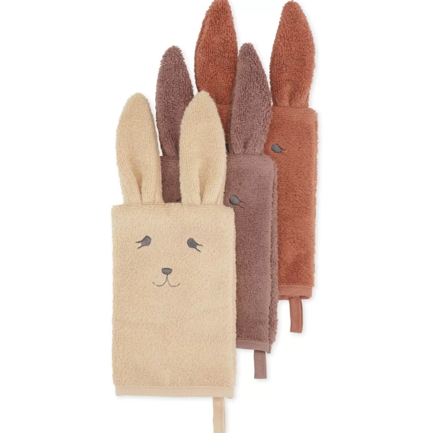 Konges Sløjd 3 Pak Vaskeklude Dyr - Bunny