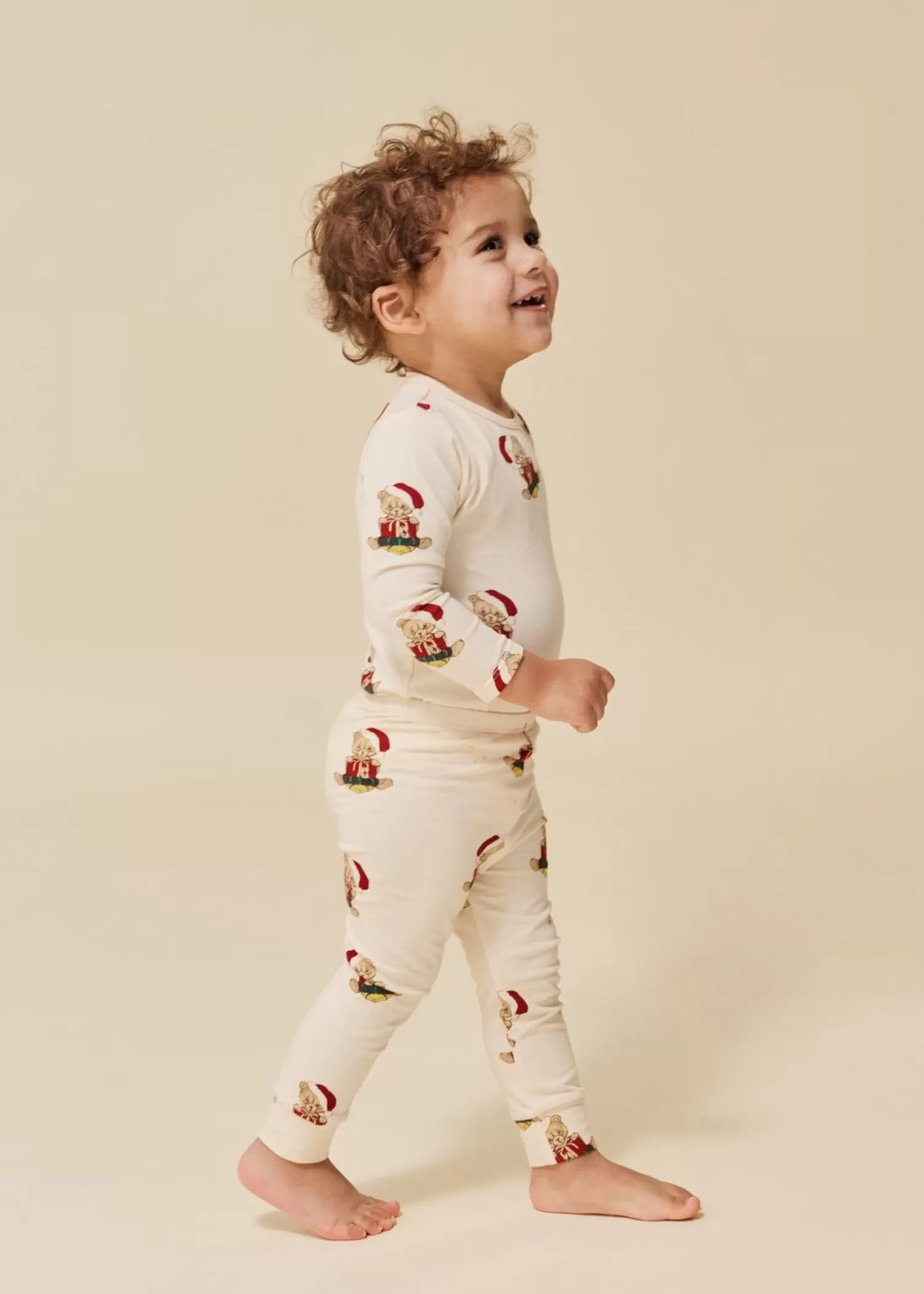 Born Konges Sløjd Basic Saet Med Bodystocking/Bukser - Christmas Teddy