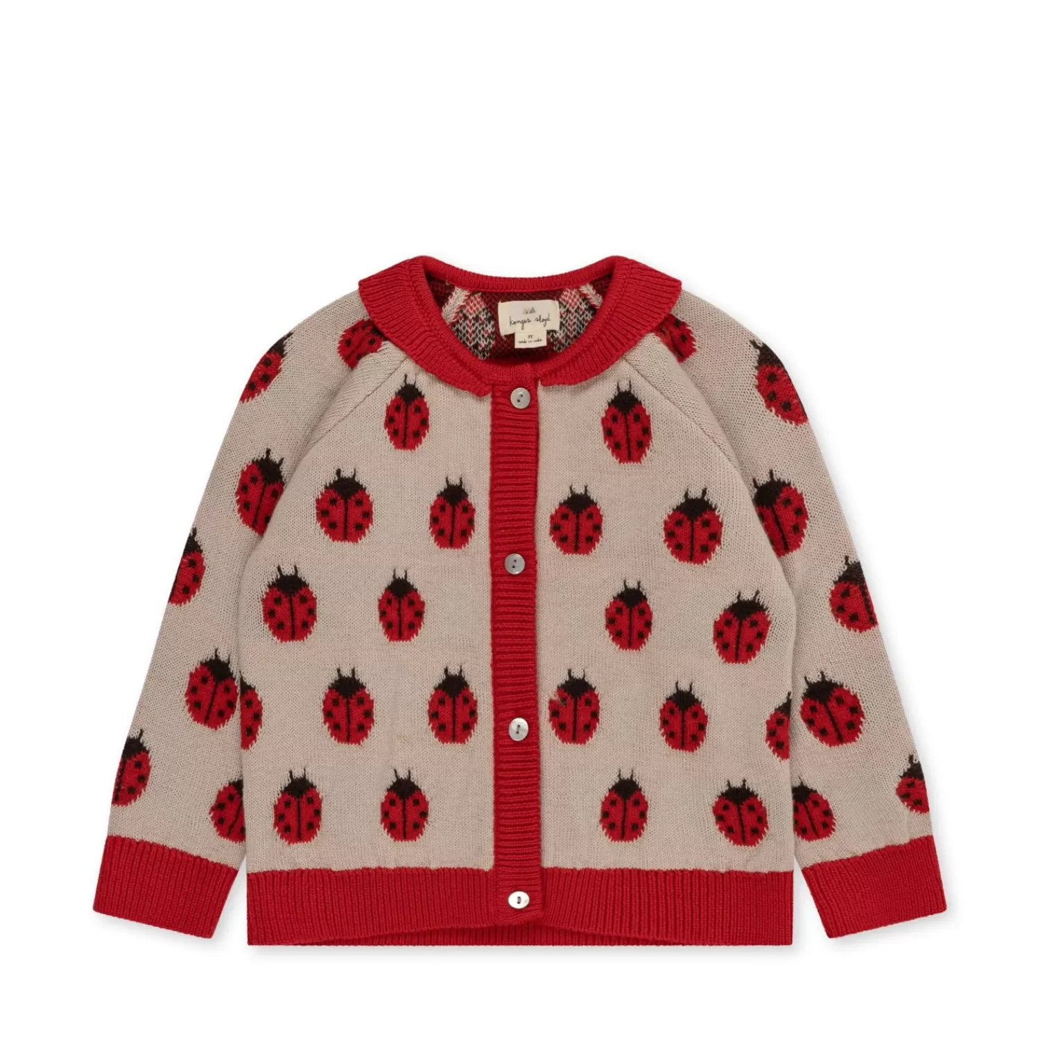 Born Konges Sløjd Belou Cardigan - Ladybug