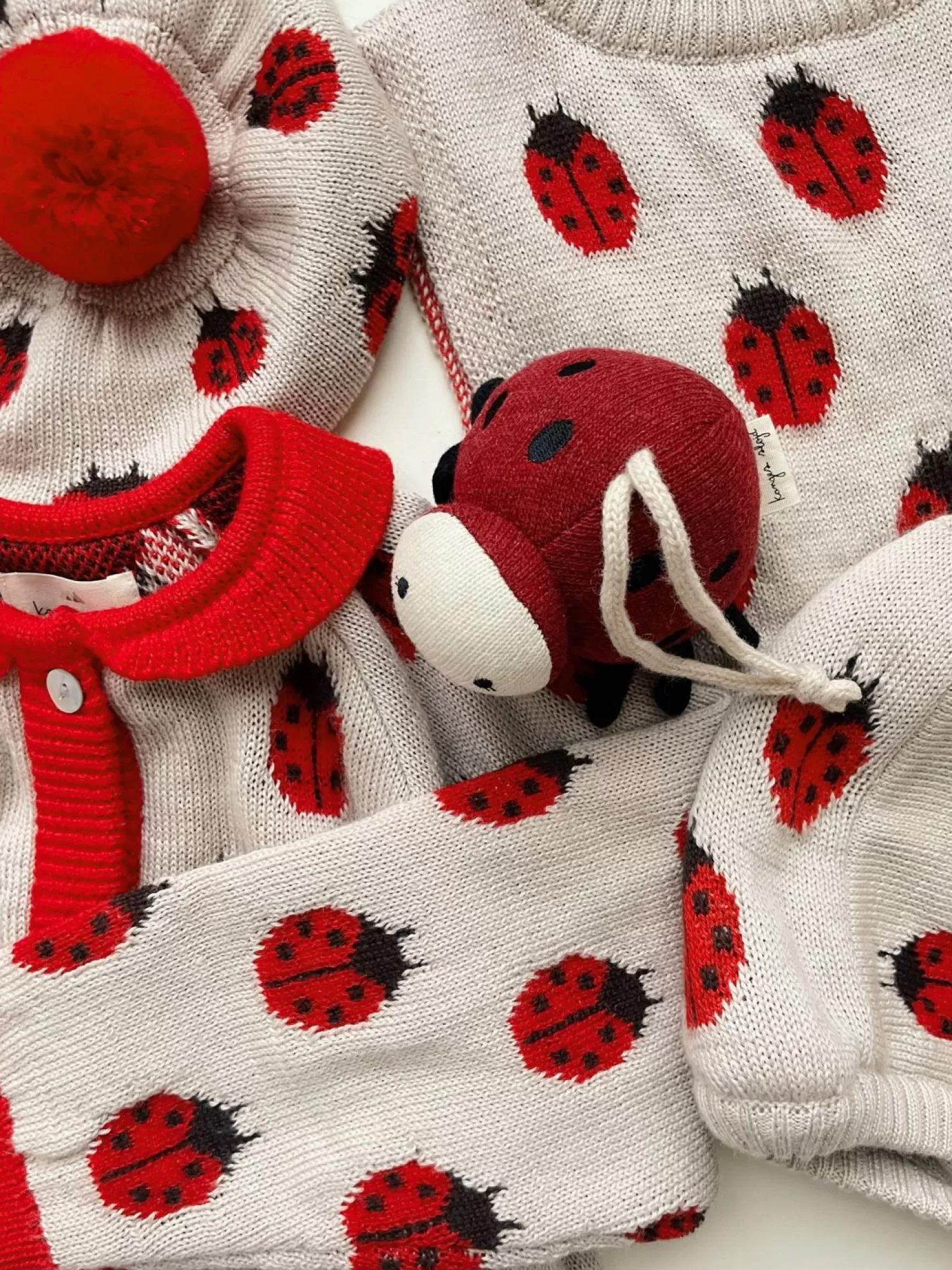 Born Konges Sløjd Belou Cardigan - Ladybug