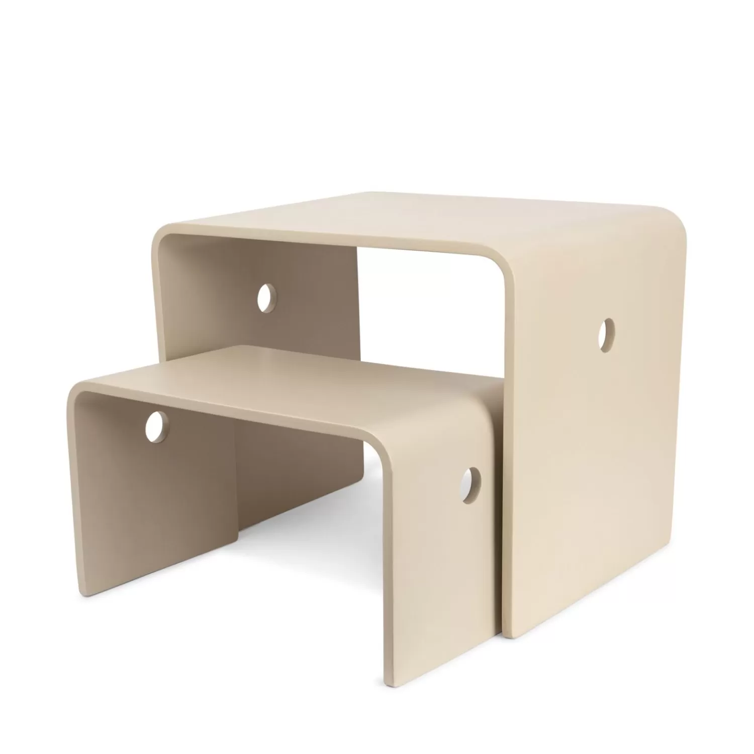 Konges Sløjd Bornebord Med Skammel - Beige Grey