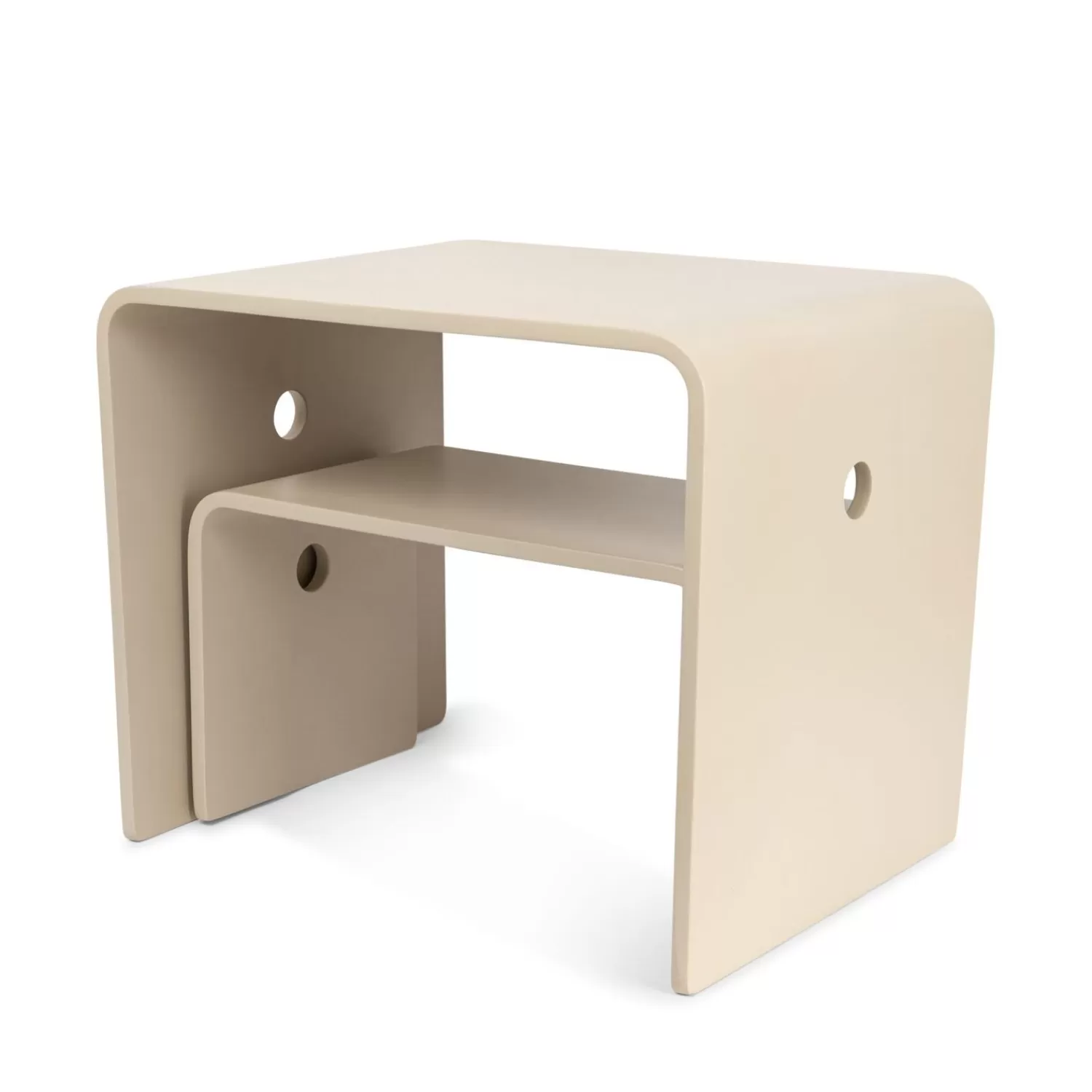Konges Sløjd Bornebord Med Skammel - Beige Grey