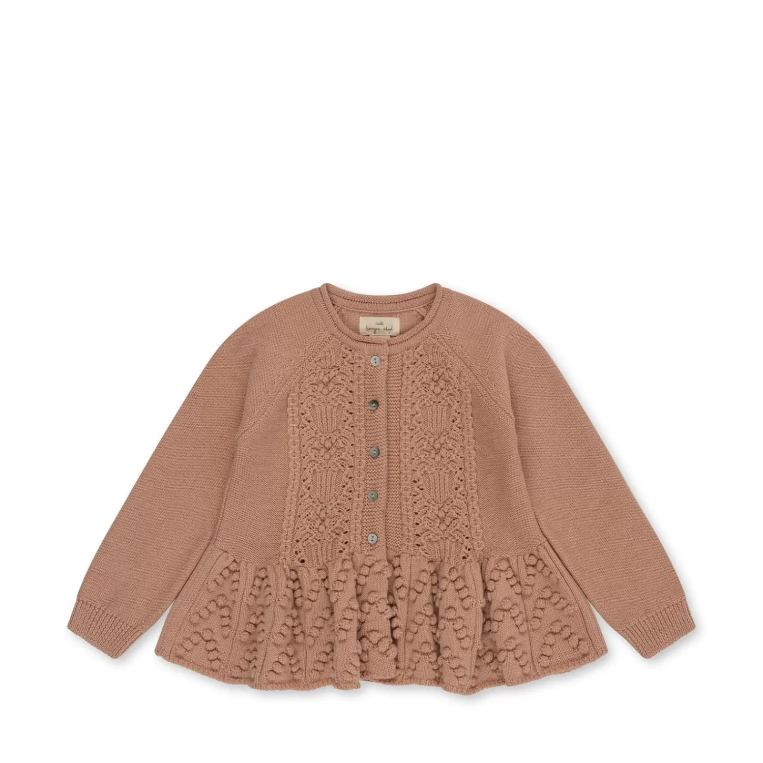 Born Konges Sløjd Cabby Cardigan Med Flaeser - Maple Sugar