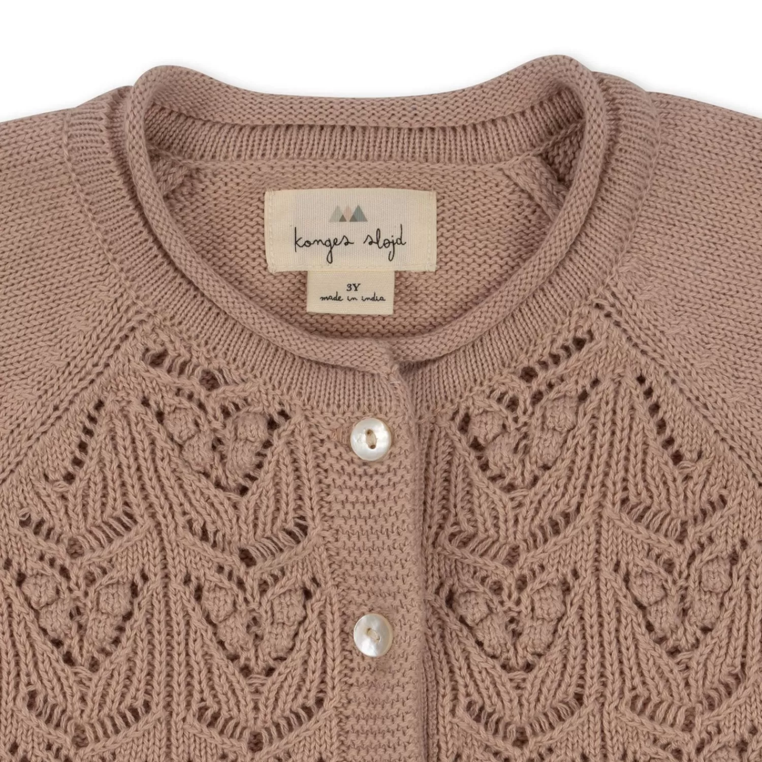 Born Konges Sløjd Cabby Strikcardigan Gots - Peach Blush