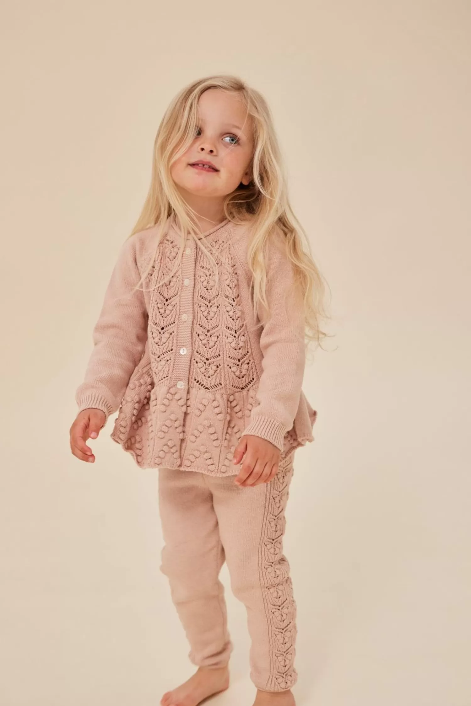 Born Konges Sløjd Cabby Strikkede Bukser - Peach Blush