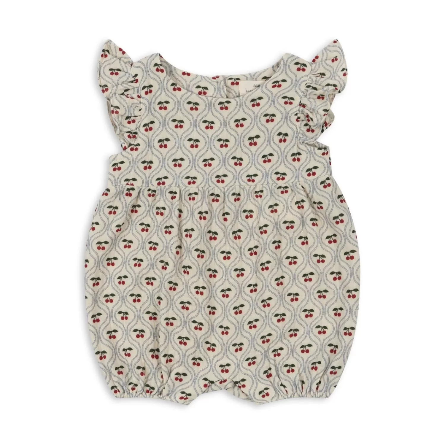 Born Konges Sløjd Coco Romper Med Flaeser - Cherry Motif