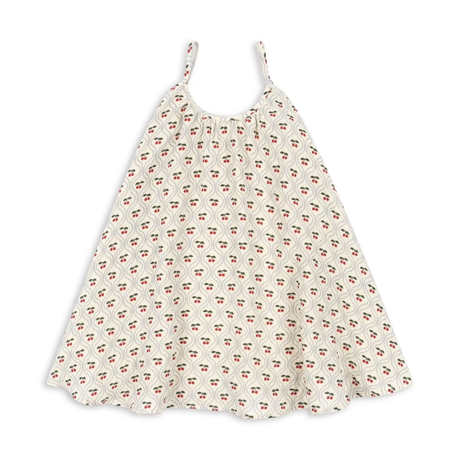 Born Konges Sløjd Coco Stropkjole - Cherry Motif