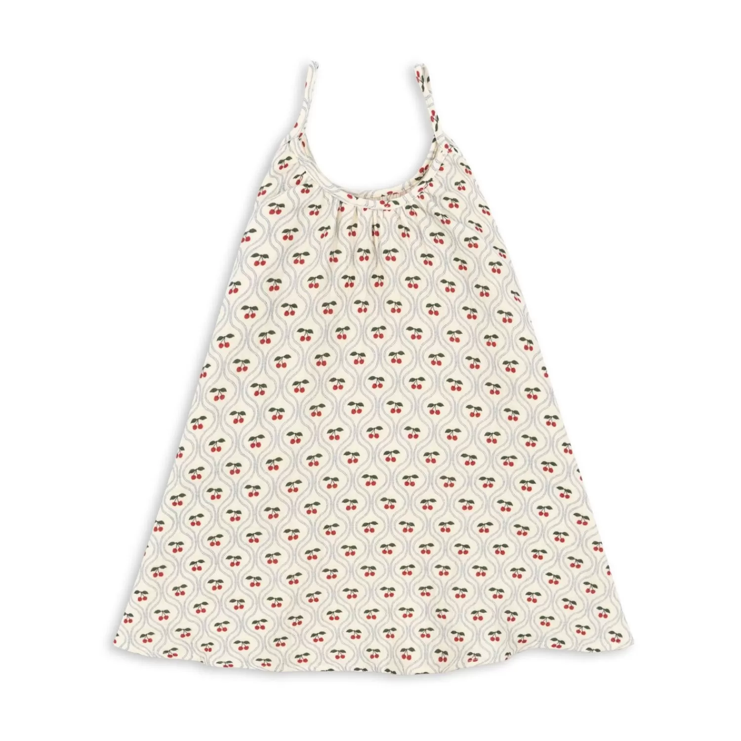 Born Konges Sløjd Coco Stropkjole - Cherry Motif