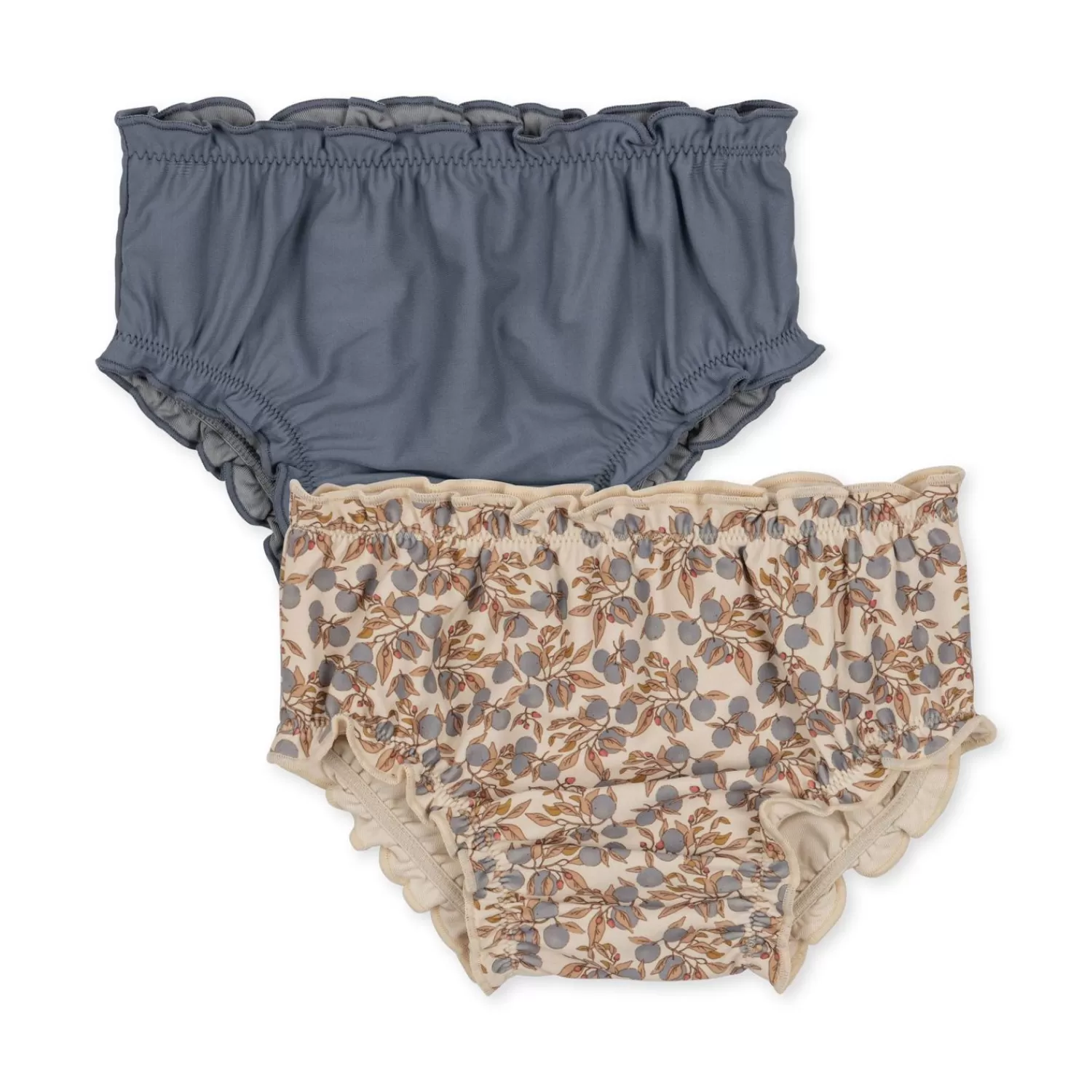 Born Konges Sløjd Collette 2-Pak Bikiniunderdel Til Baby - Orangery Blue