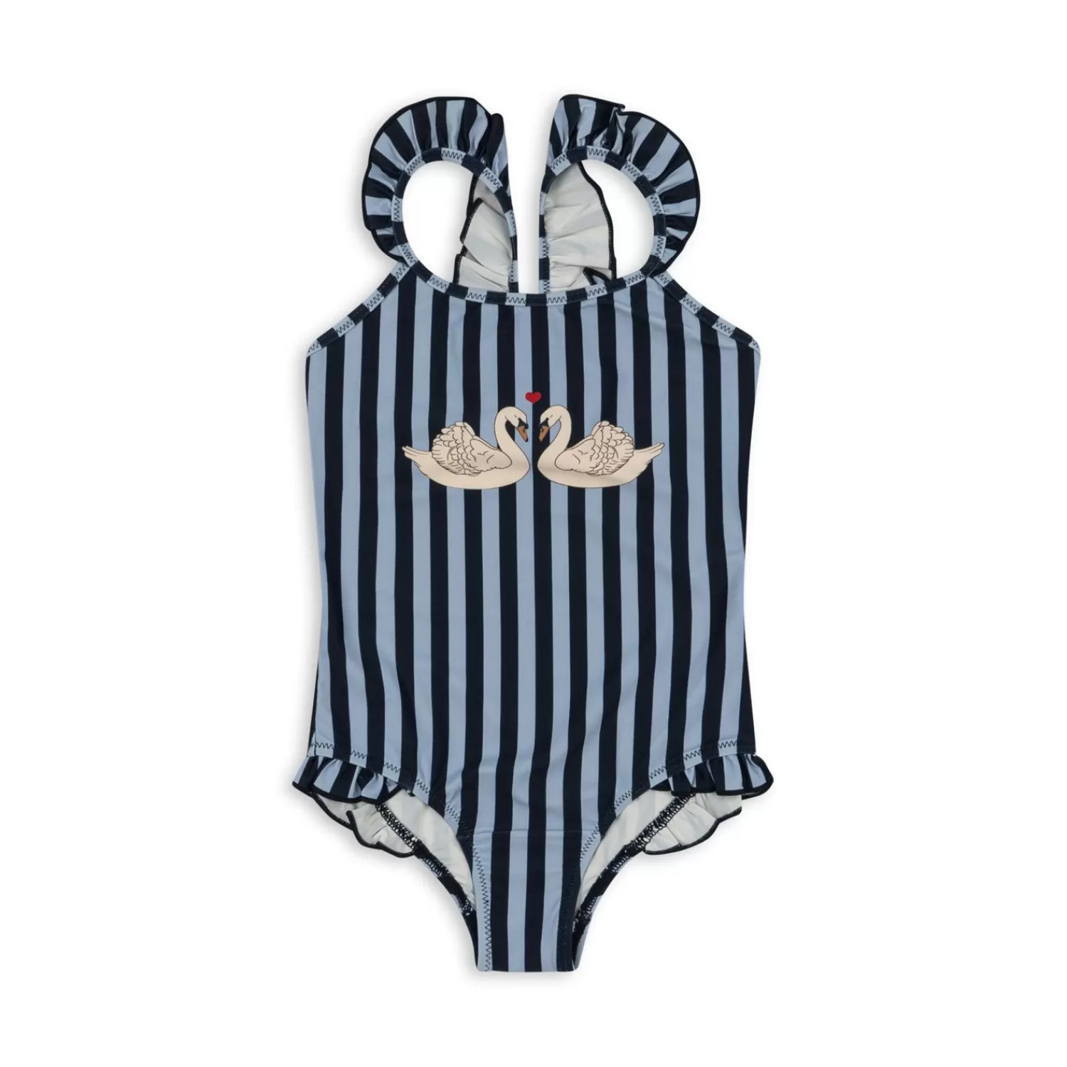 Born Konges Sløjd Dea Badedragt Med Flaeser - Navy Stripe