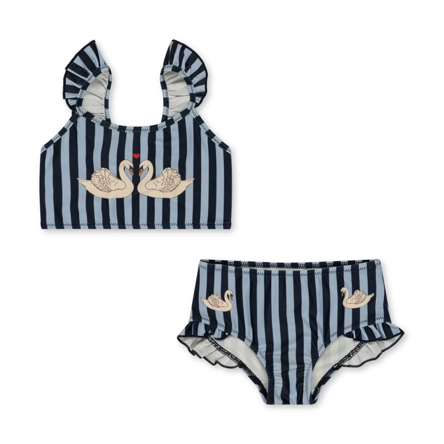 Born Konges Sløjd Dea Bikini Med Flaeser - Navy Stripe