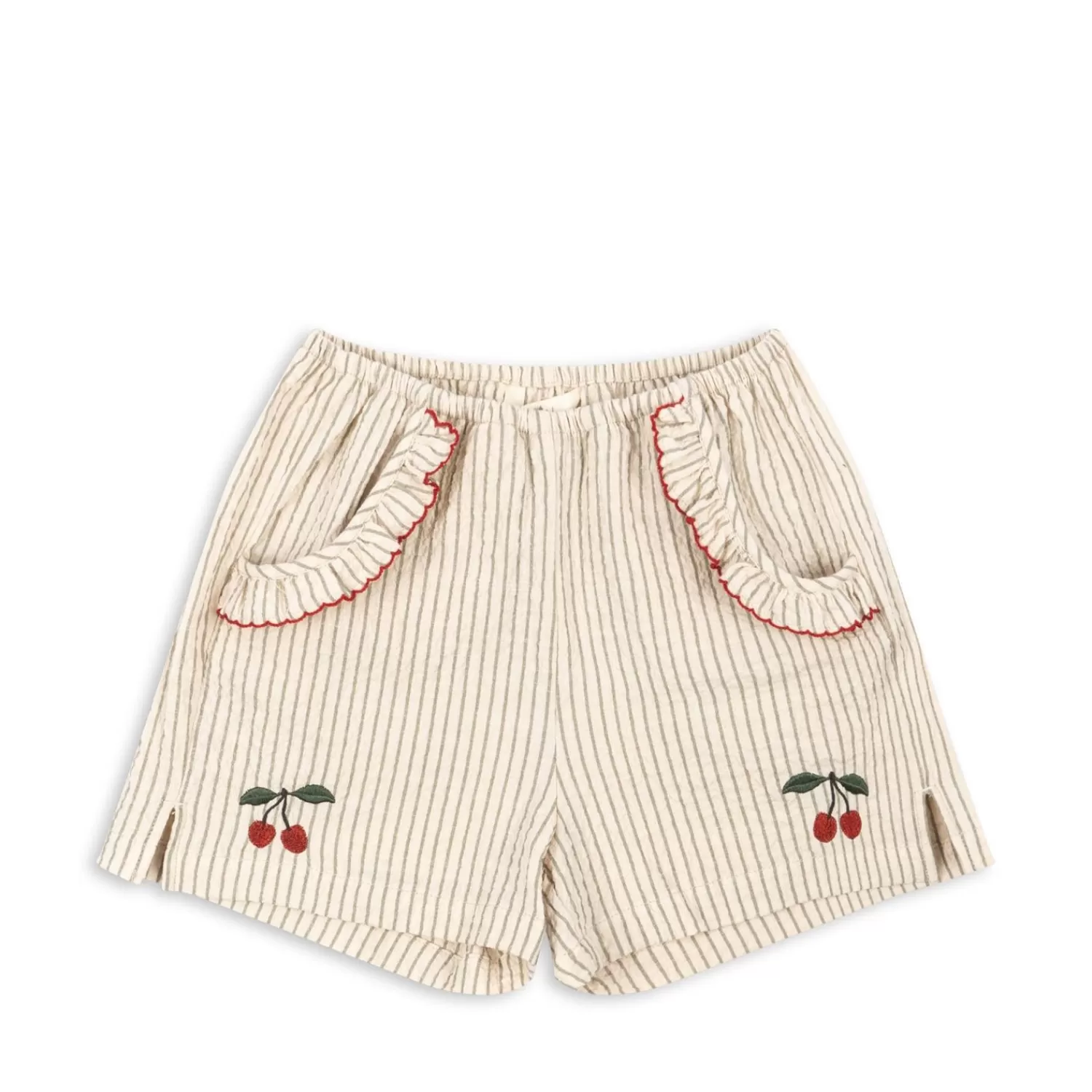 Born Konges Sløjd Ellie Shorts Med Flaeser - Tea Stripe
