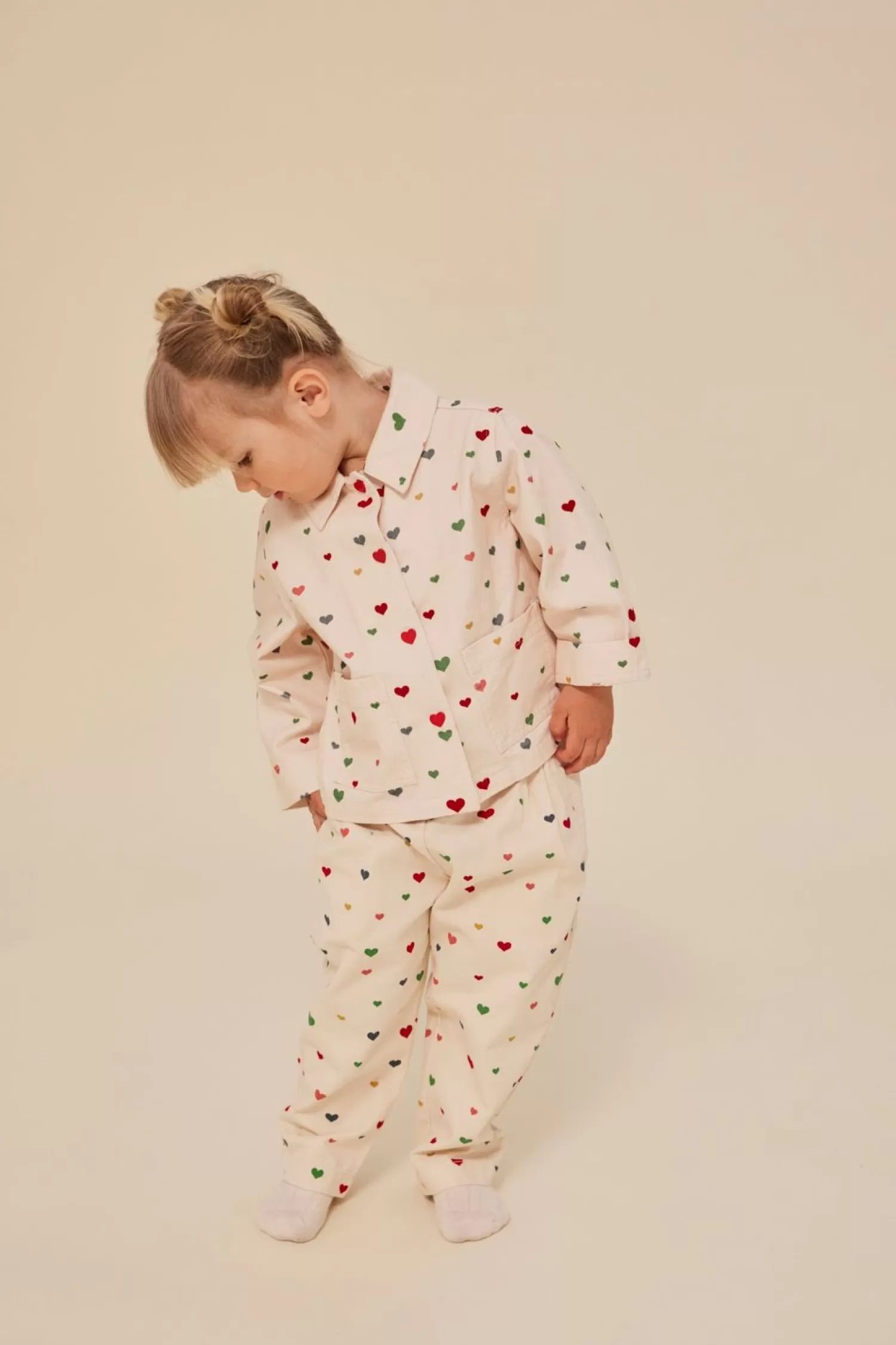 Born Konges Sløjd Fen Bukser - Multi Heart Blush