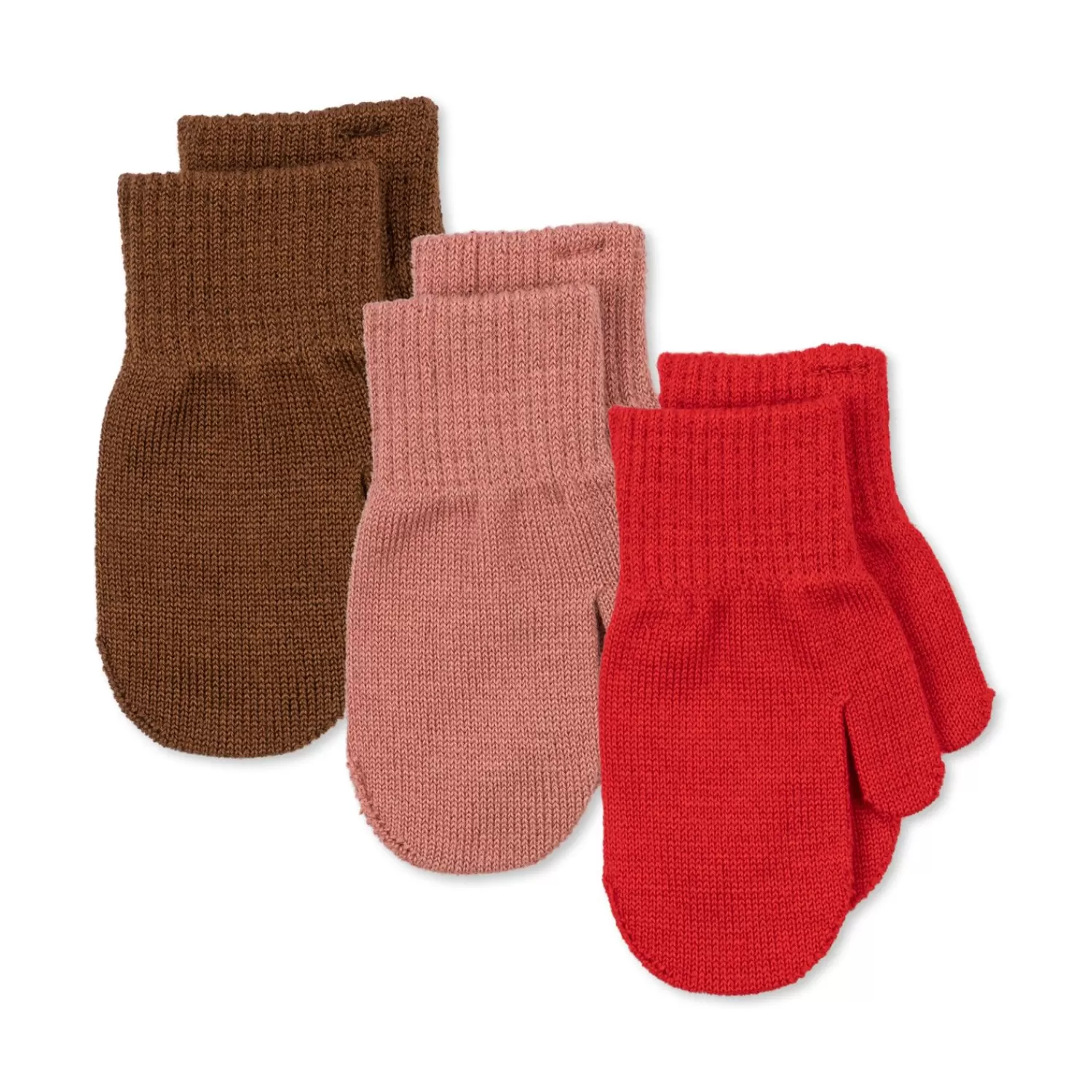 Born Konges Sløjd Filla Vanter - Rose/Pecan/Scarlet