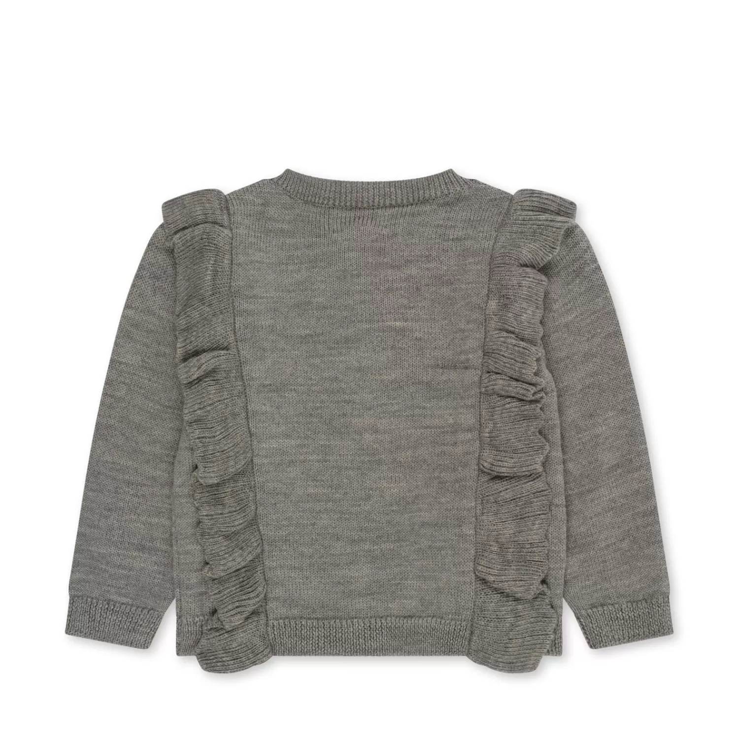 Born Konges Sløjd Fiol Cardigan Med Flaeser - Grey Melange