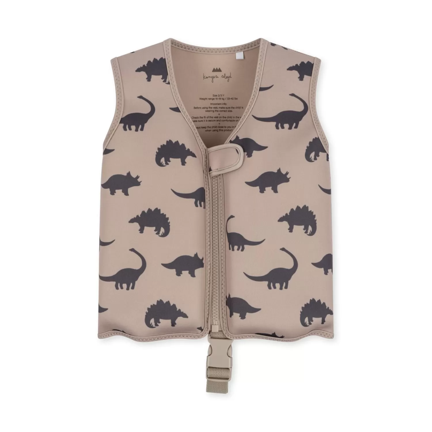 Born Konges Sløjd Flydevest I Neopren - Dino Silhouette
