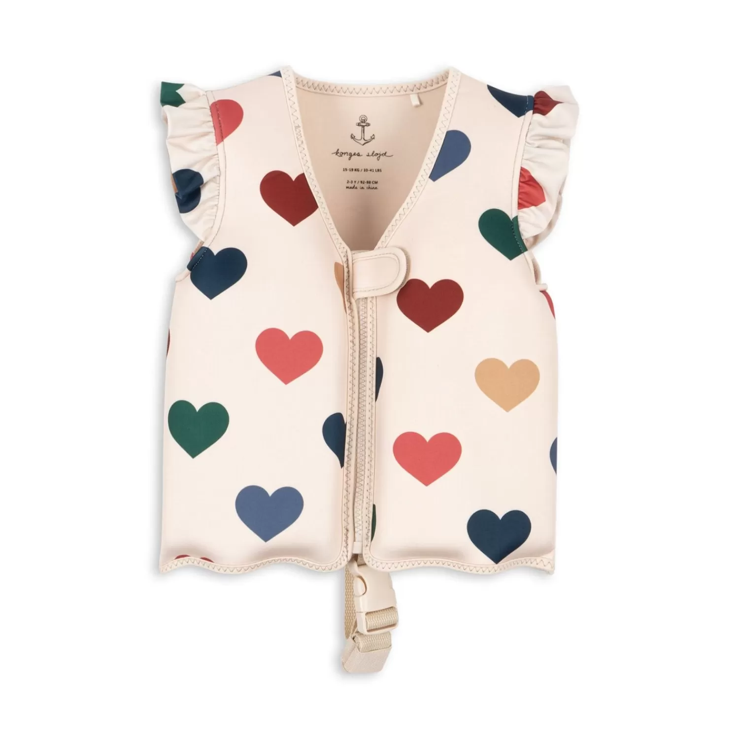 Born Konges Sløjd Flydevest I Neopren Med Flaeser - Bon Coeur Colore