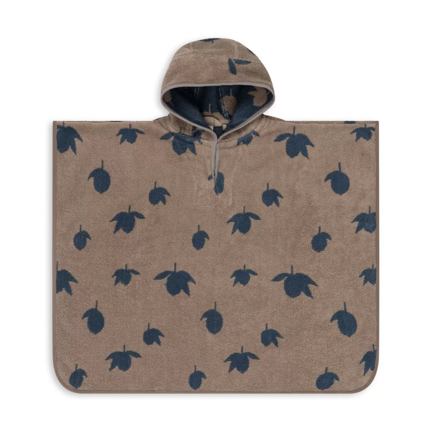 Konges Sløjd Frotteponcho Med Jacquardmonster - Lemon