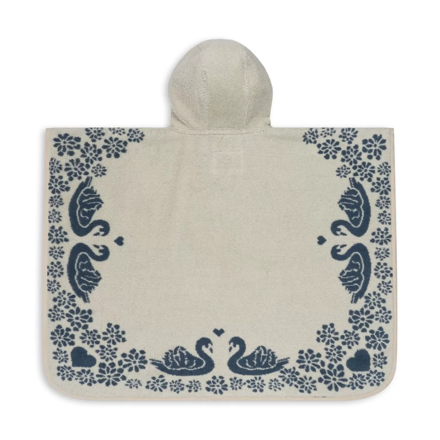 Konges Sløjd Frotteponcho Med Jacquardmonster - Swan