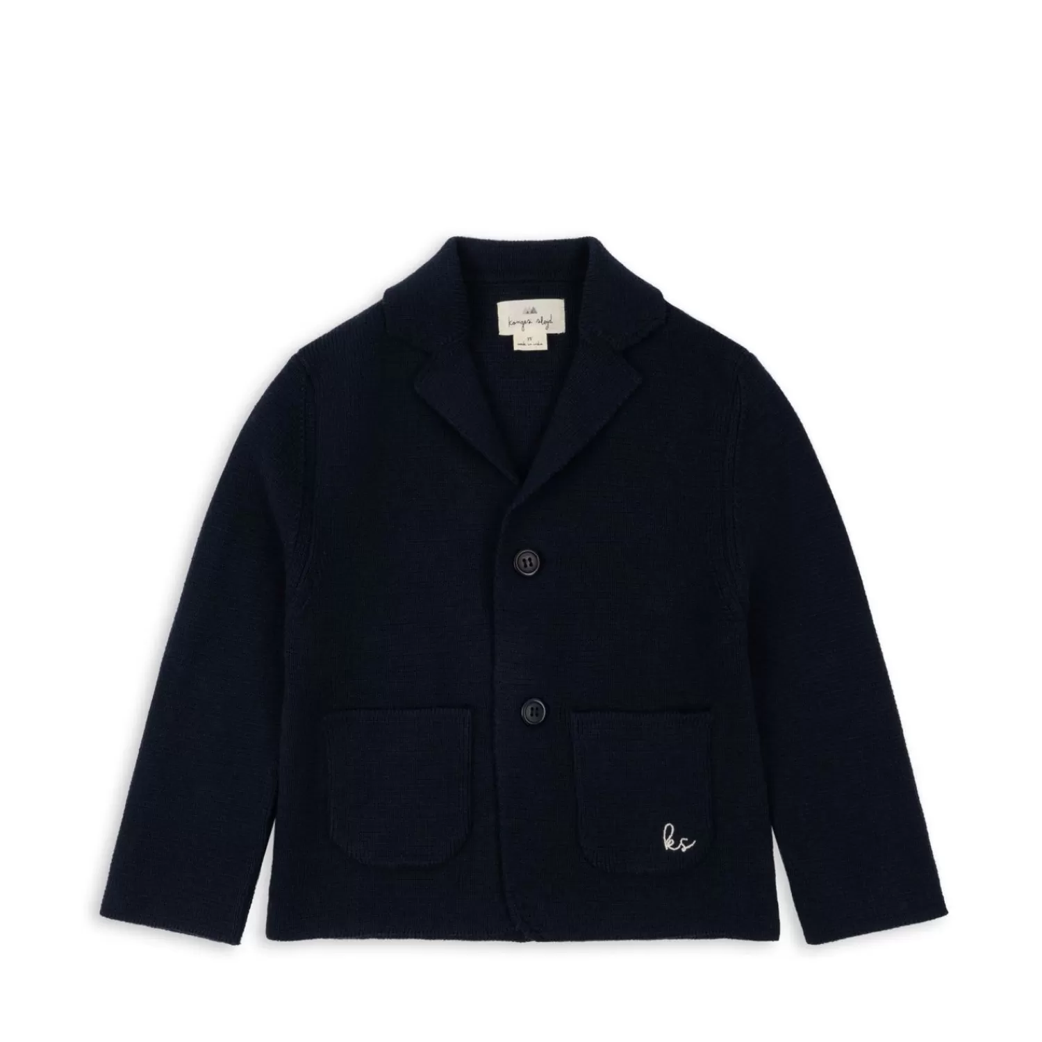 Born Konges Sløjd Gabriel Strikket Blazer - Dark Navy