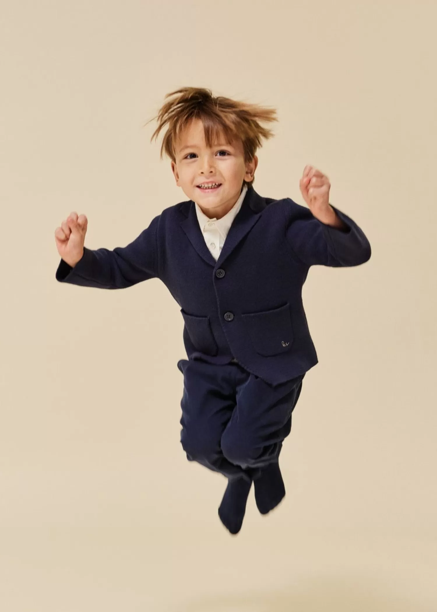 Born Konges Sløjd Gabriel Strikket Blazer - Dark Navy