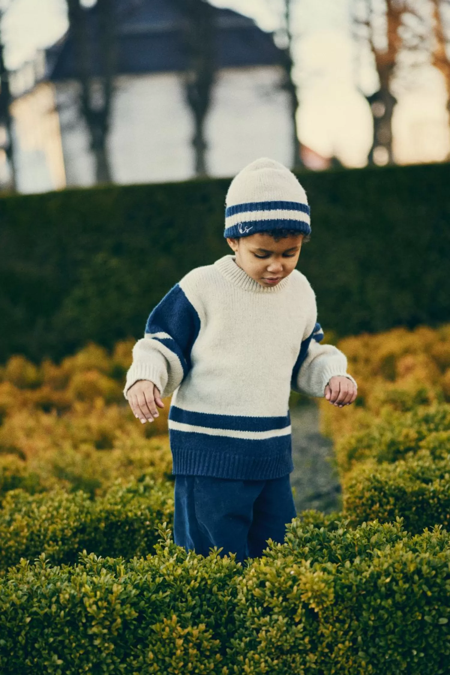 Born Konges Sløjd Hardy Strikket Hue - Beige Melange