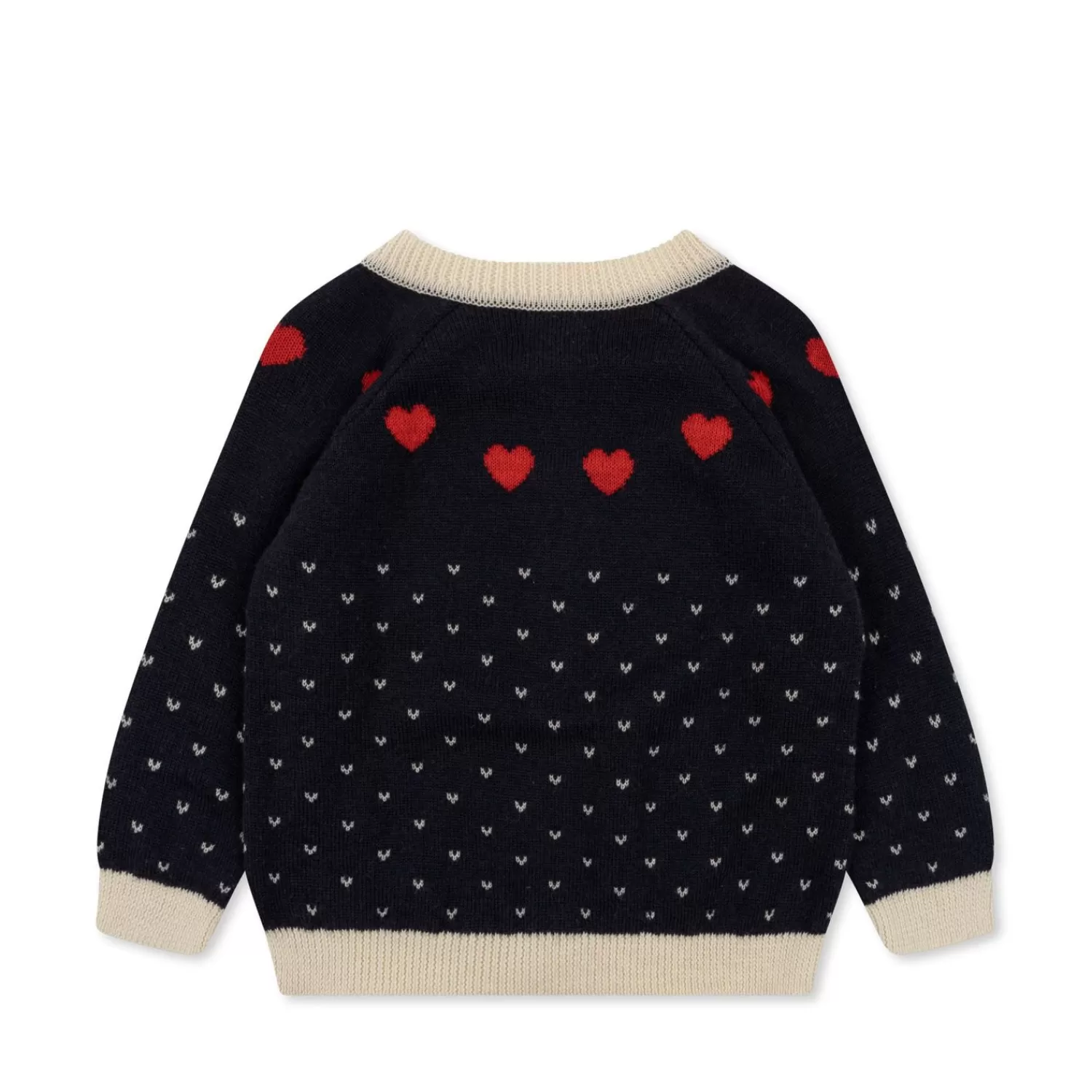 Born Konges Sløjd Heart Cardigan - Navy