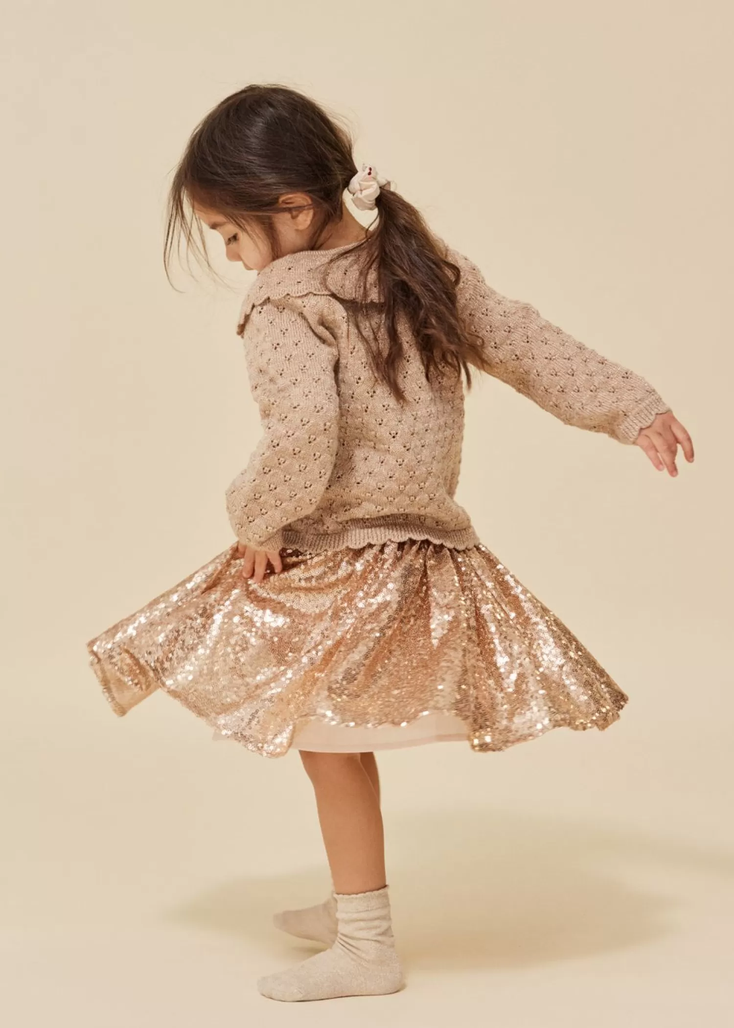 Born Konges Sløjd Holiday Strikket Cardigan - Creme