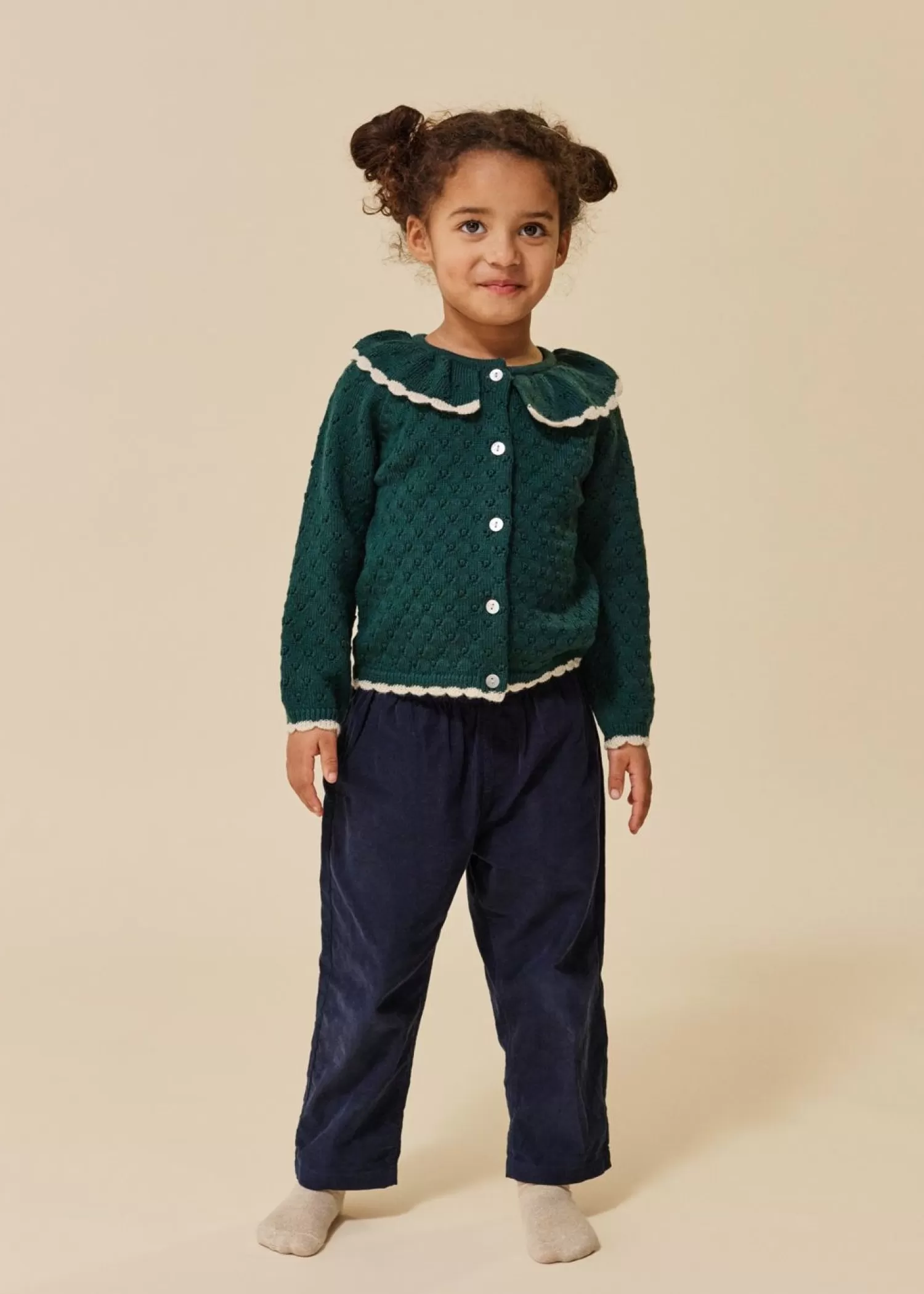 Born Konges Sløjd Holiday Strikket Cardigan - Forest