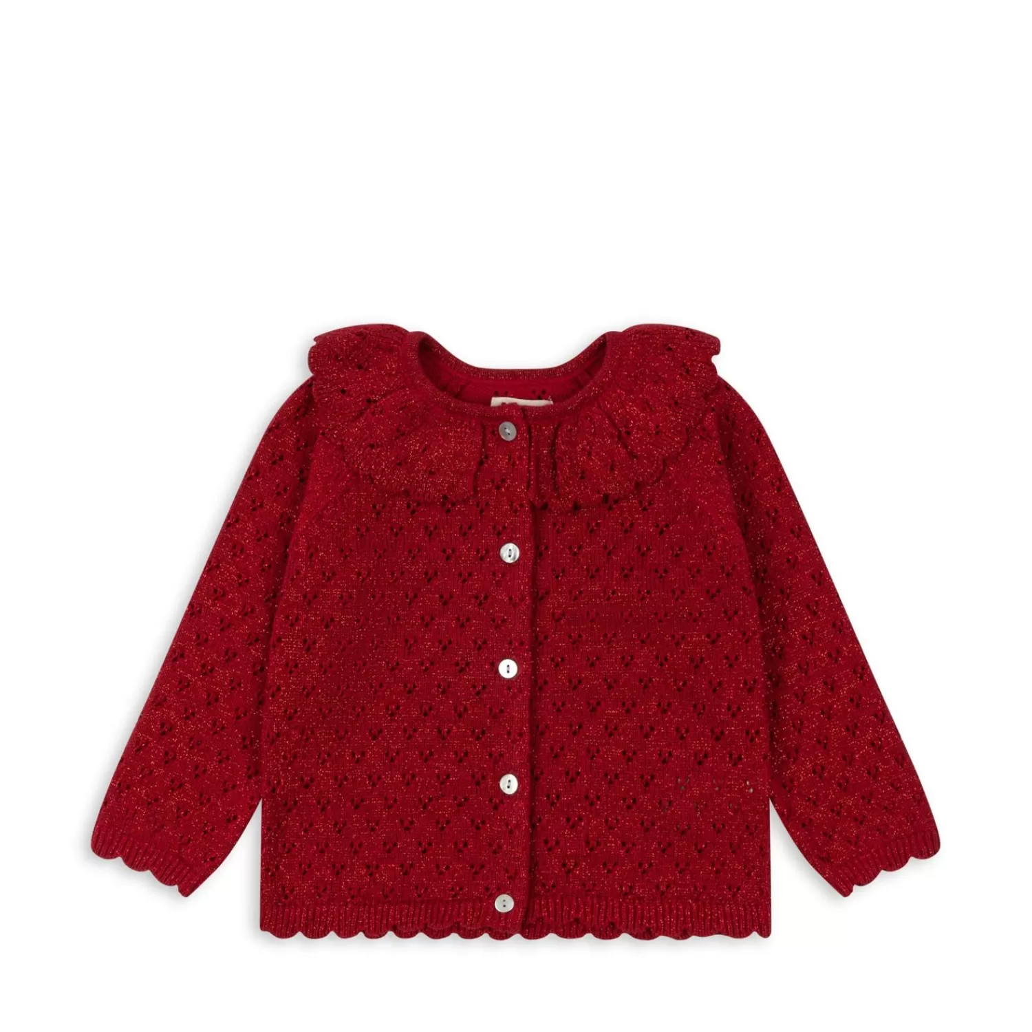 Born Konges Sløjd Holiday Strikket Cardigan - Savy Red
