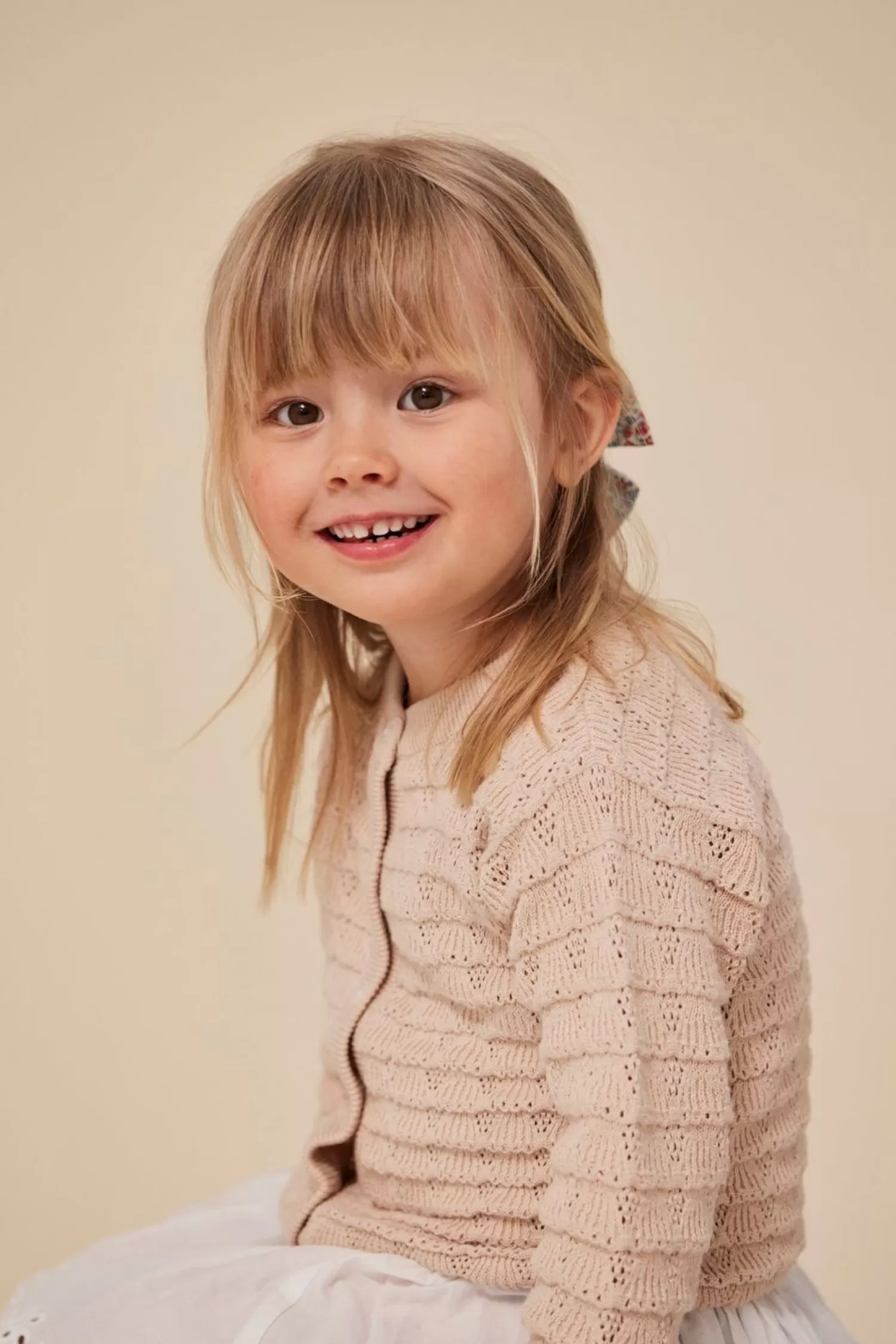 Born Konges Sløjd Iris Strikcardigan - Powder Puff