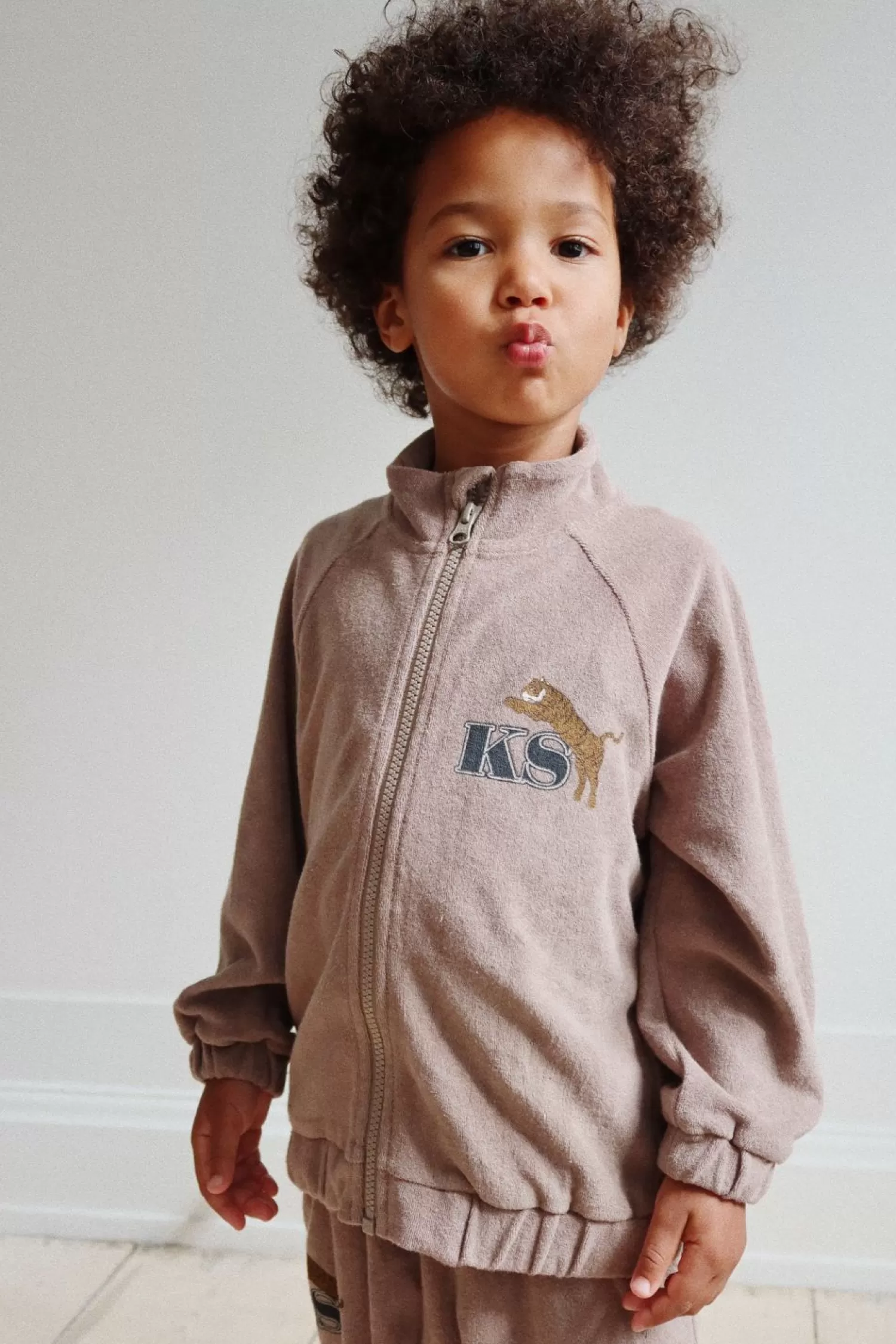 Born Konges Sløjd Itty Joggingtroje - Desert Taupe