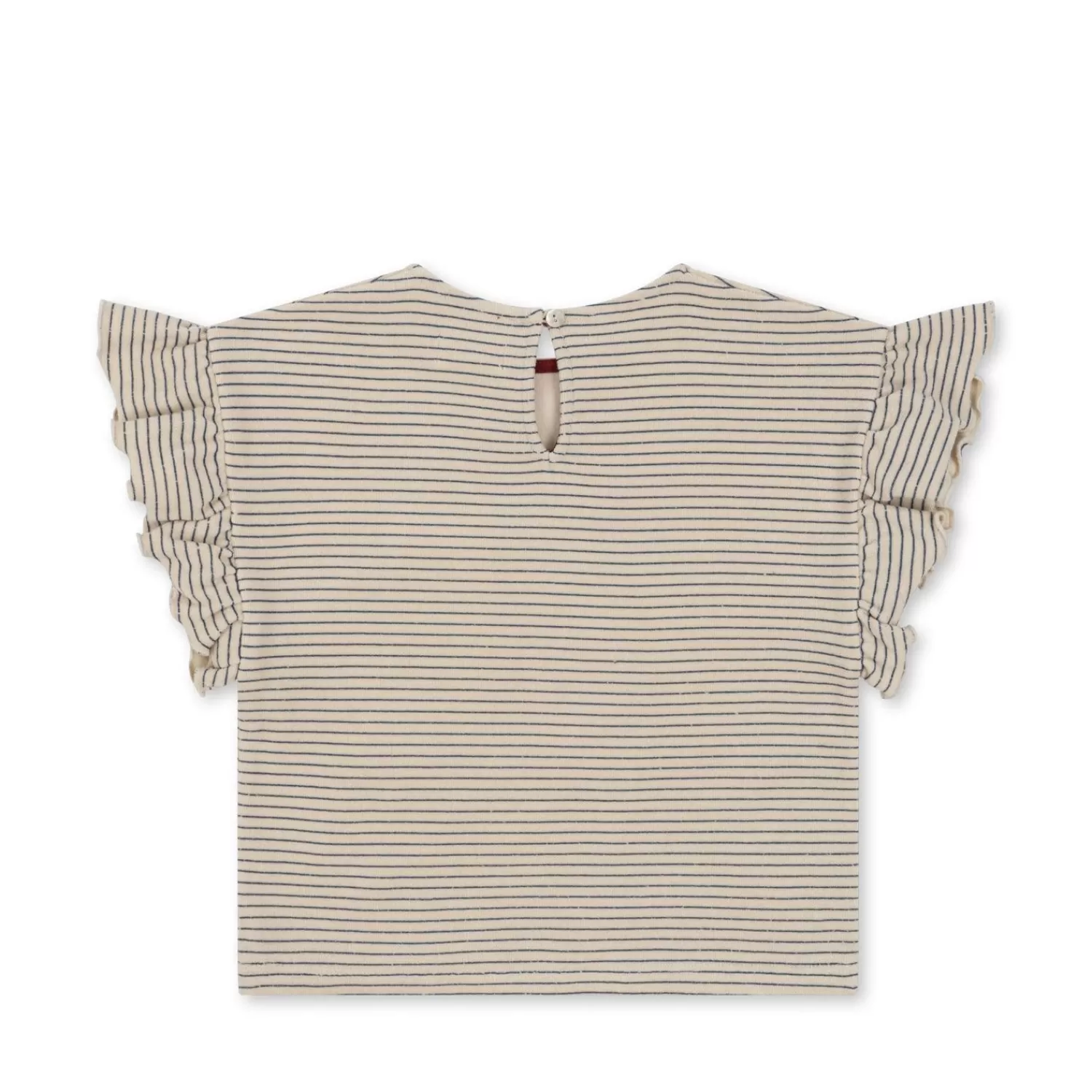 Born Konges Sløjd Itty T-Shirt Med Flaeser - Stripe Bluie
