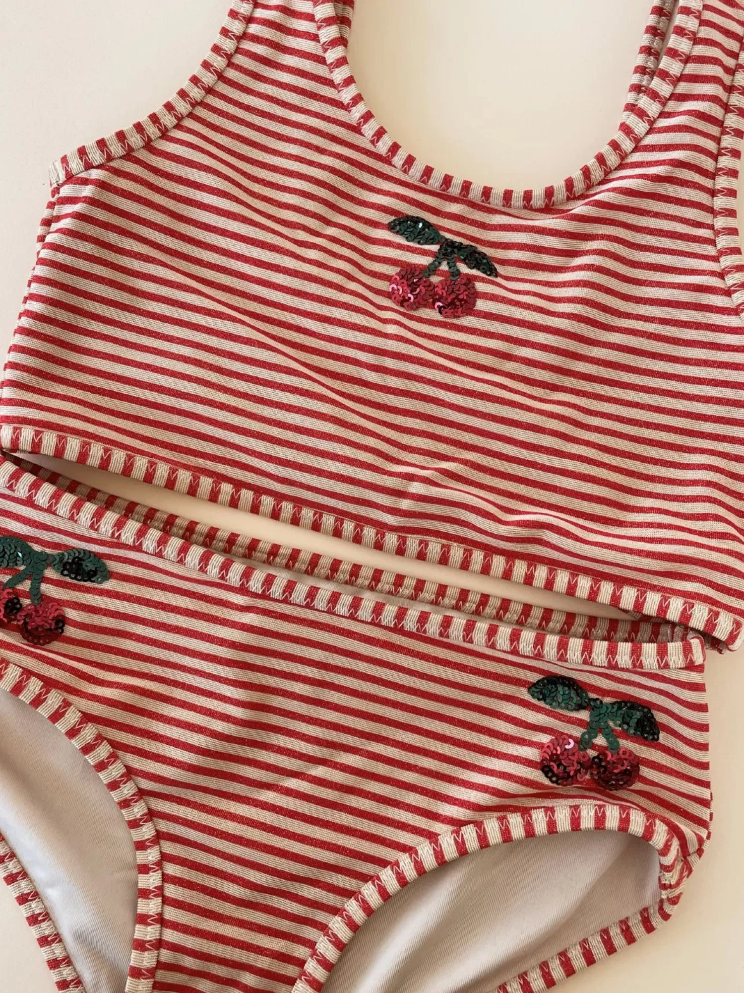 Born Konges Sløjd Jade Bikini - Glitter Stripe