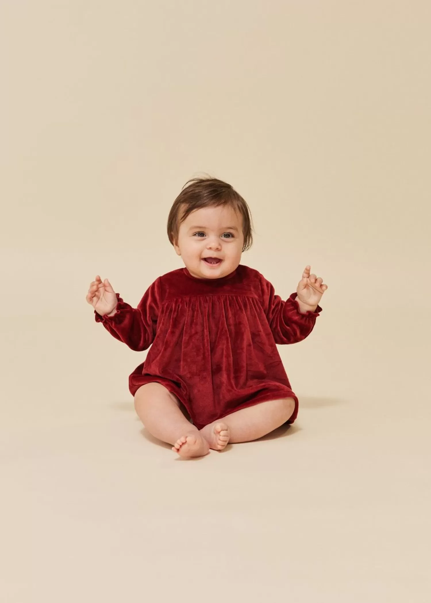 Born Konges Sløjd Jingle Kjole Med Bodystocking - Jolly Red