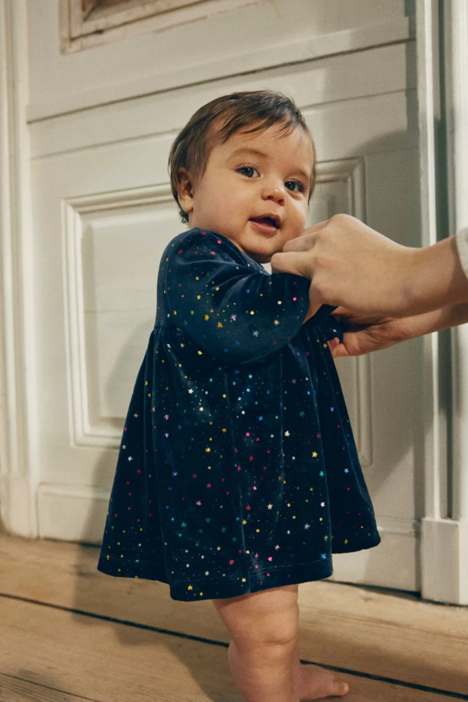 Born Konges Sløjd Jingle Kjole Med Bodystocking, Glimmer - Etoile Multi Sparkle