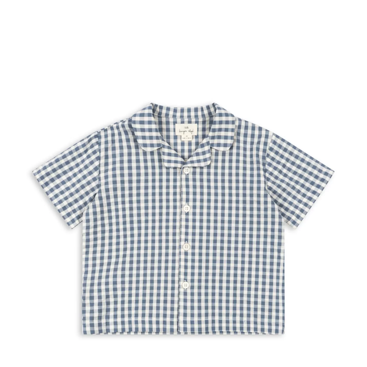 Born Konges Sløjd Kim Ss Skjorte - Captains Blue Check