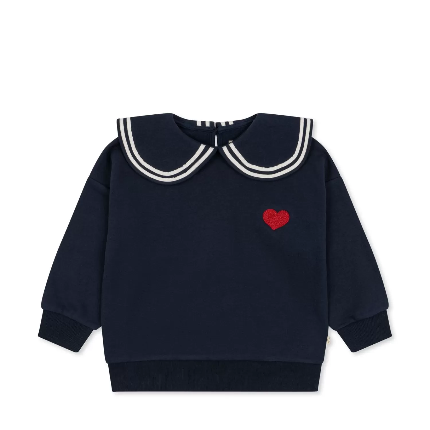 Born Konges Sløjd Lou Betty Sweatshirt Med Krave - Total Eclipse
