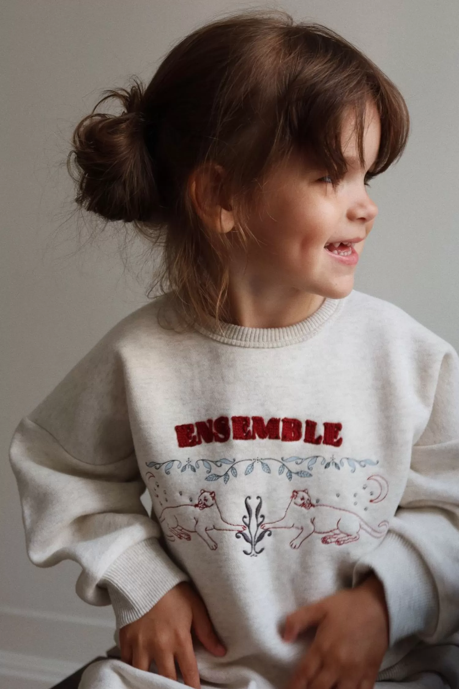 Born Konges Sløjd Lou Sweatshirt - Grey Melange