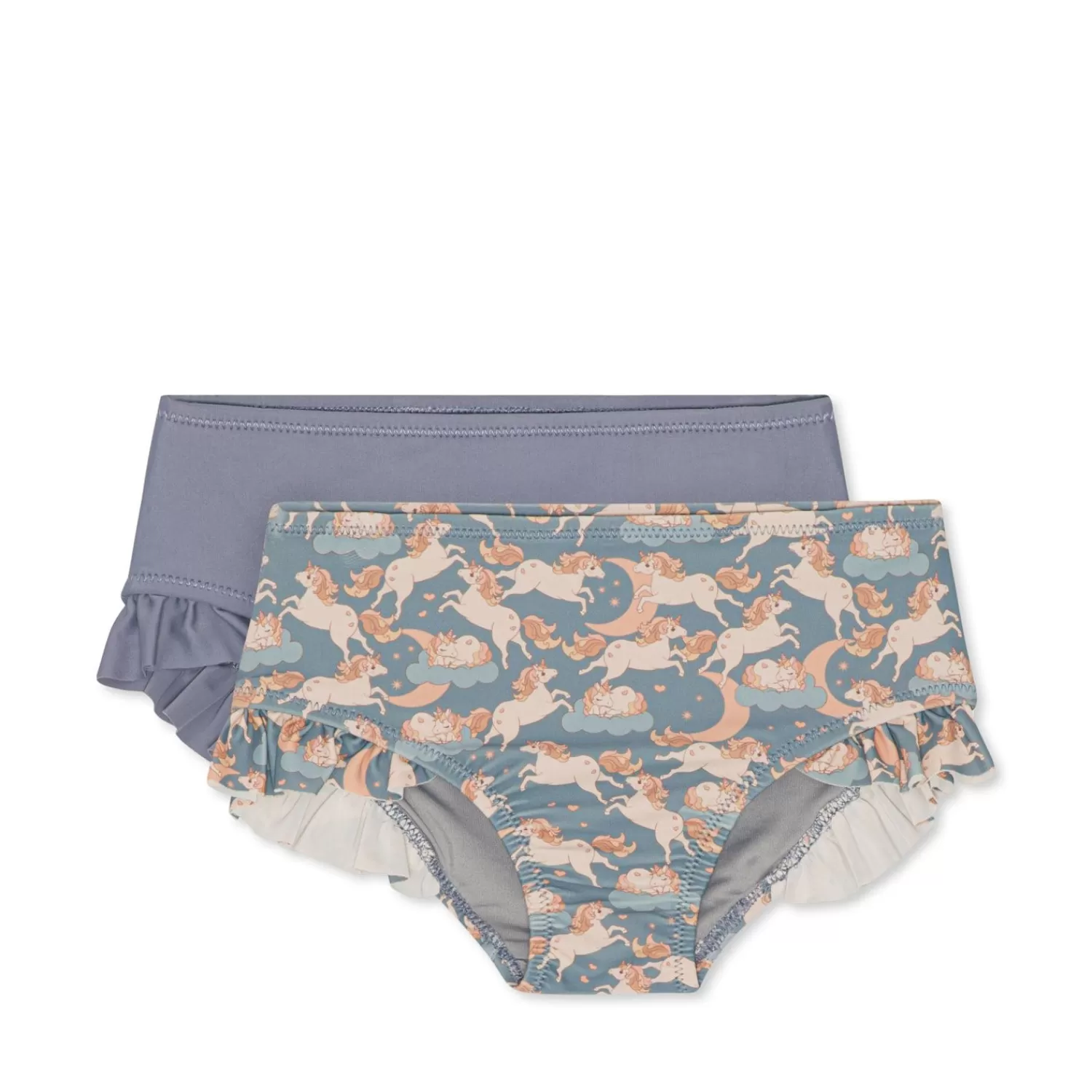 Born Konges Sløjd Manuca 2-Pak Bikiniunderdel - Unicorn Blue
