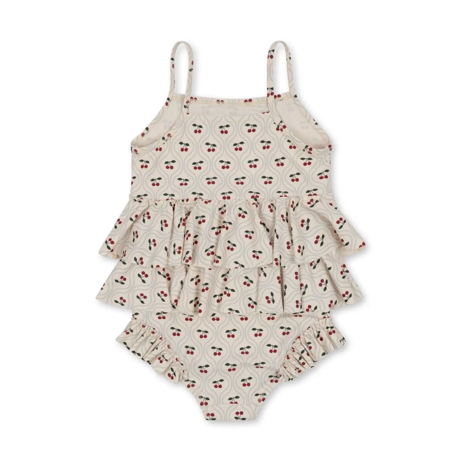 Born Konges Sløjd Manuca Badedragt Med Flaeser - Cherry Motif