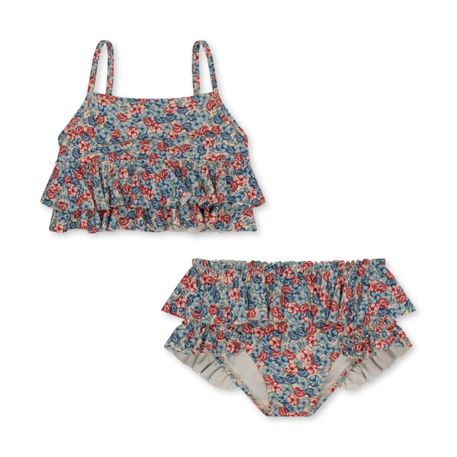 Born Konges Sløjd Manuca Bikini Med Flaeser - Rosie Blue