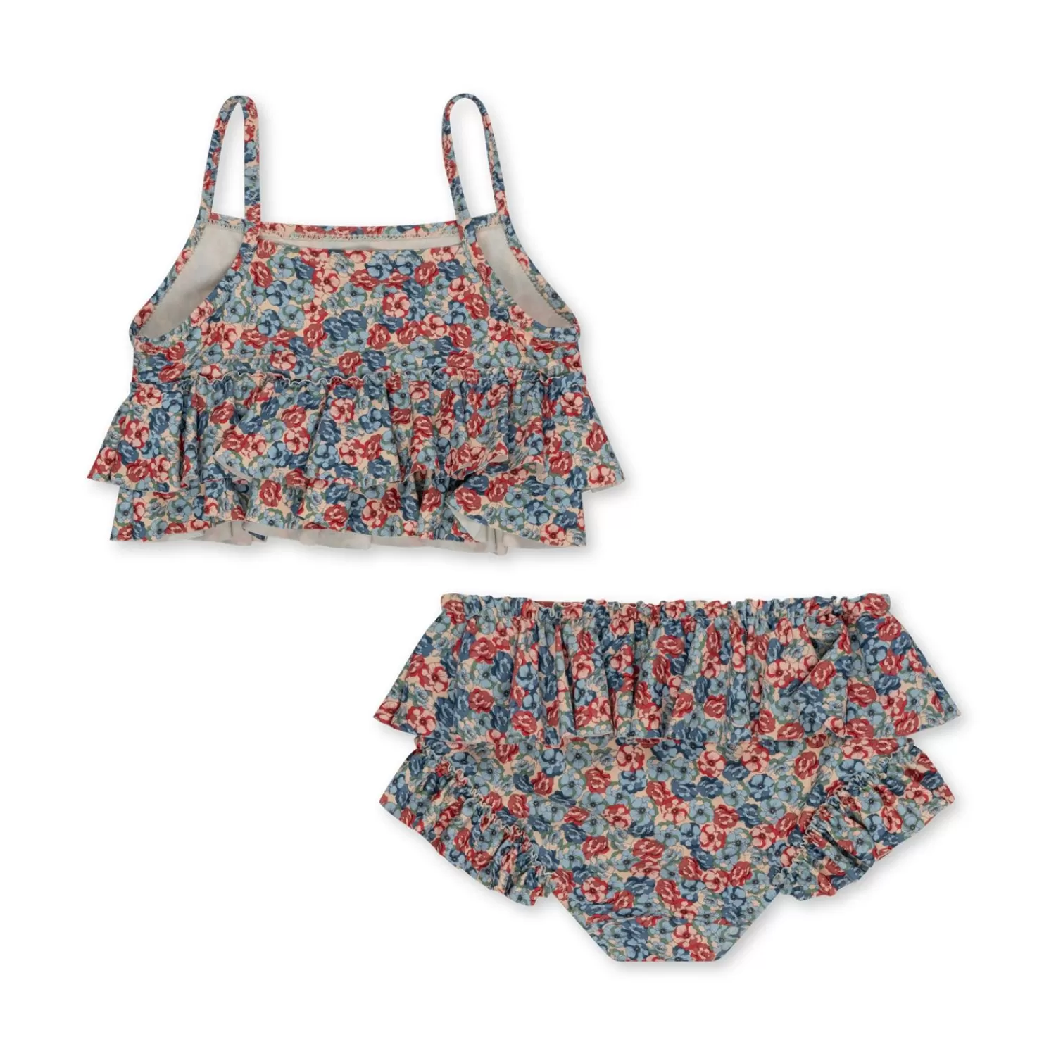 Born Konges Sløjd Manuca Bikini Med Flaeser - Rosie Blue