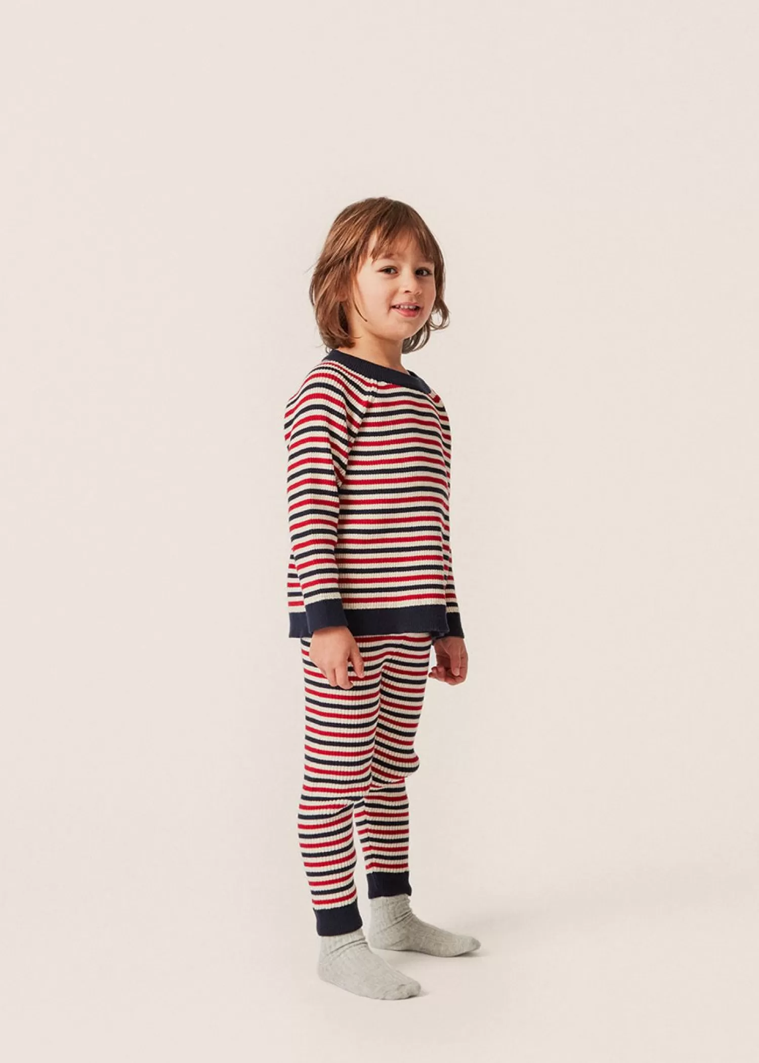 Born Konges Sløjd Meo Strikket Bluse - Navy Stripe
