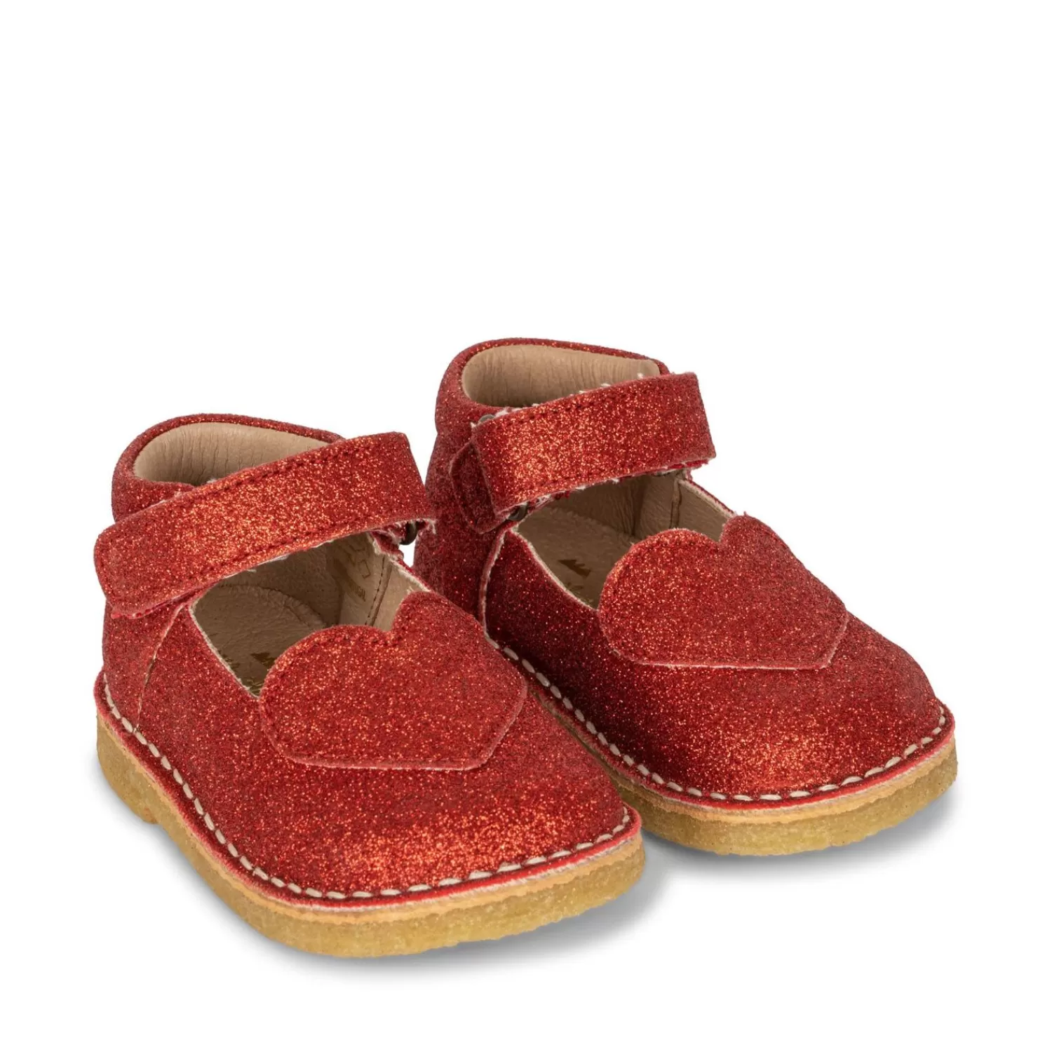 Born Konges Sløjd Minnie Coeur Glitter Shoes - Christmas Red