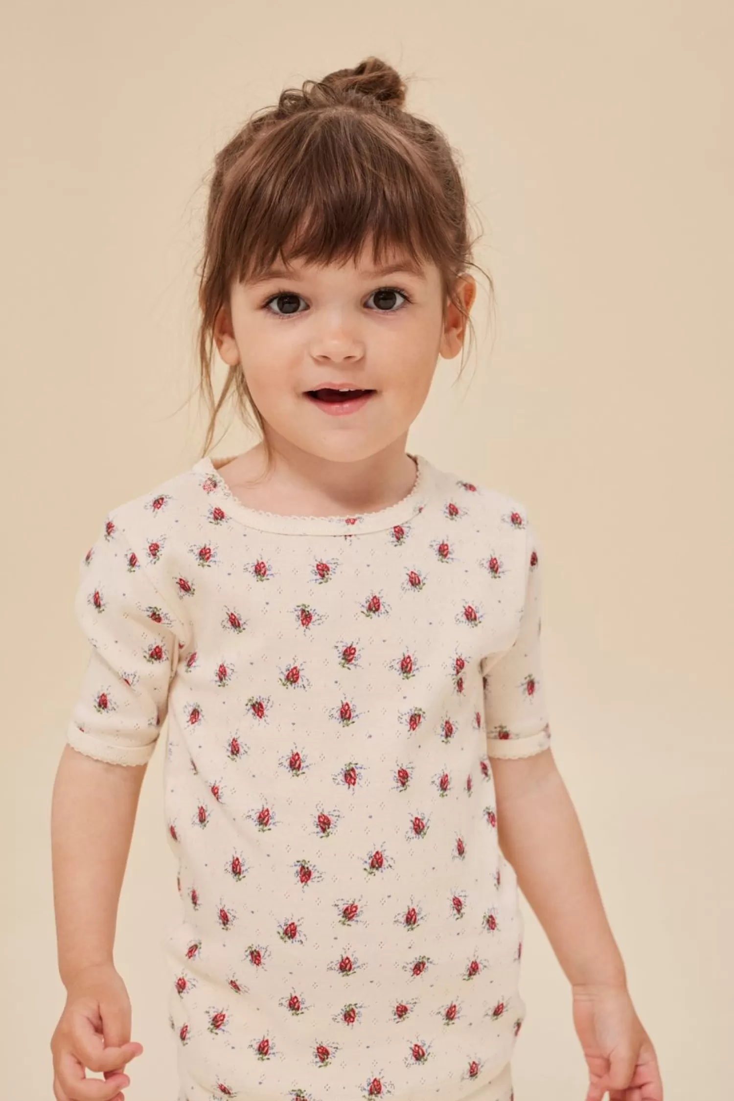 Born Konges Sløjd Minnie Ss Bluse - Vita Rosa Mini