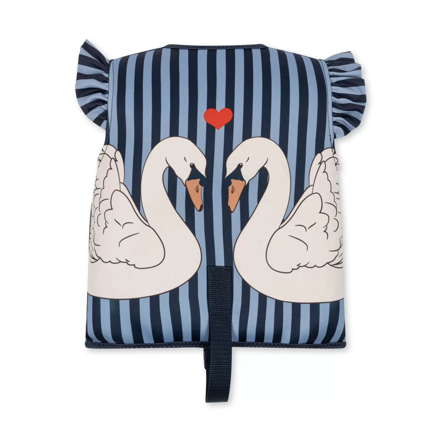 Born Konges Sløjd Neopren Svømmevest Med Flaeser - Swan Stripe