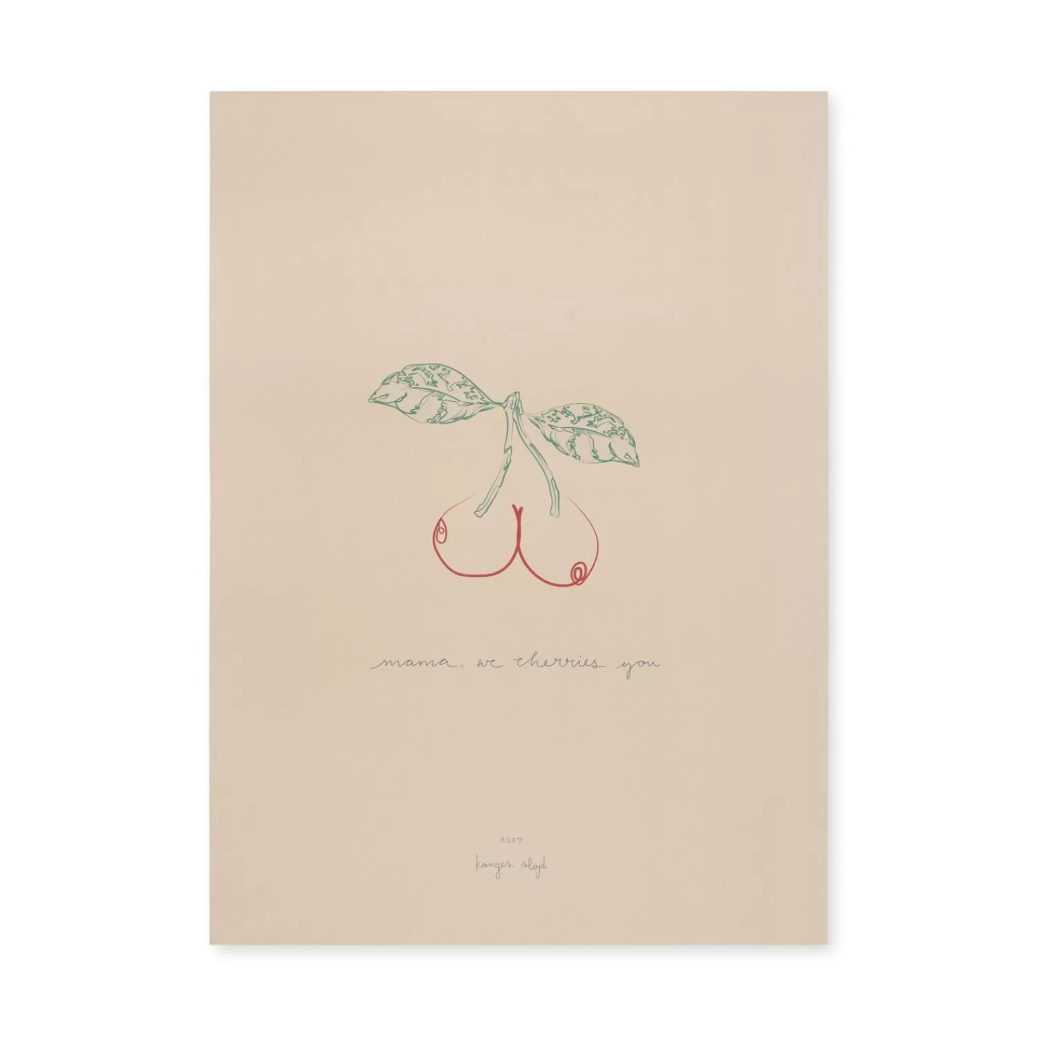 Konges Sløjd Plakat - Cherry