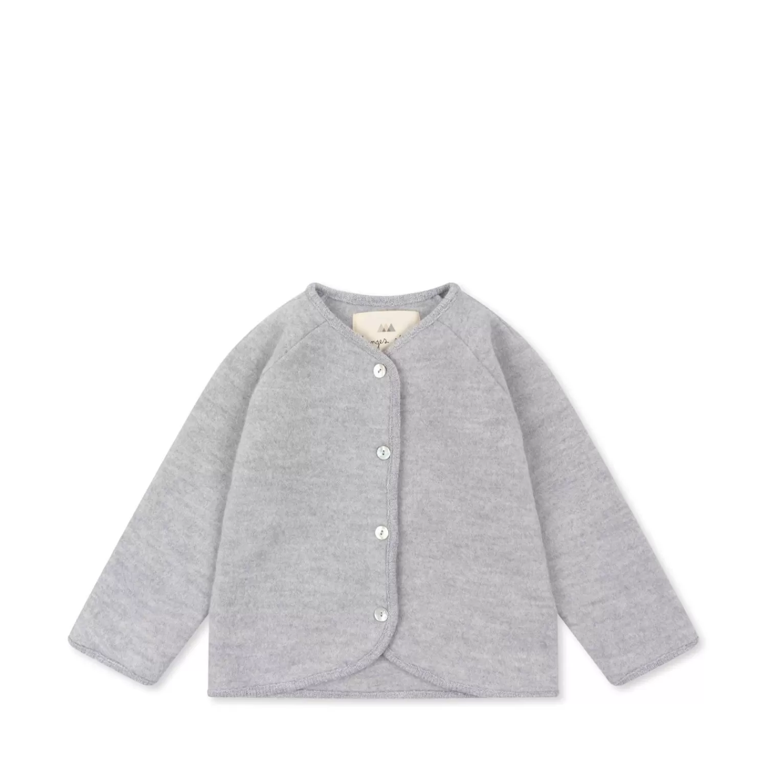 Born Konges Sløjd Saga Fleececardigan - Grey Melange